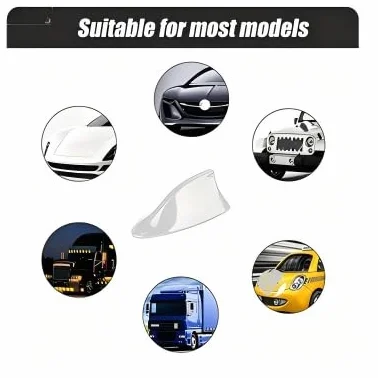 Antena rekina do samochodu, nadaje się do Dacia Duster 2000-2026, do Duster III Full Hybrid 2024-2025, antena dachowa samochodu, wodoszczelna, pyłoszczelna, dekoracja sygnału radiowego (czarna)