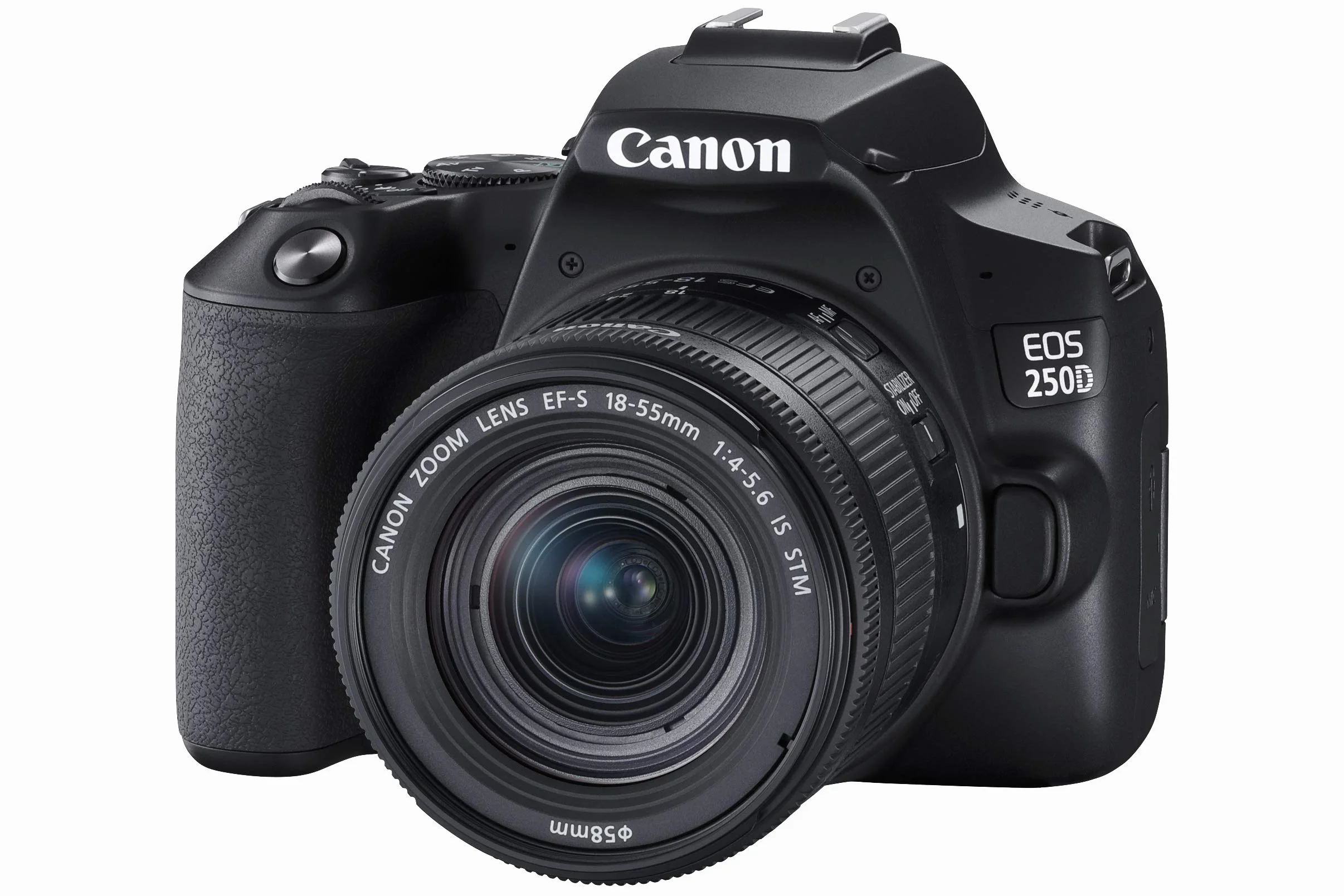 Canon EOS 250D + obiektyw Canon EF-s 18-55 mm f/4-5,6 IS STM - czarny