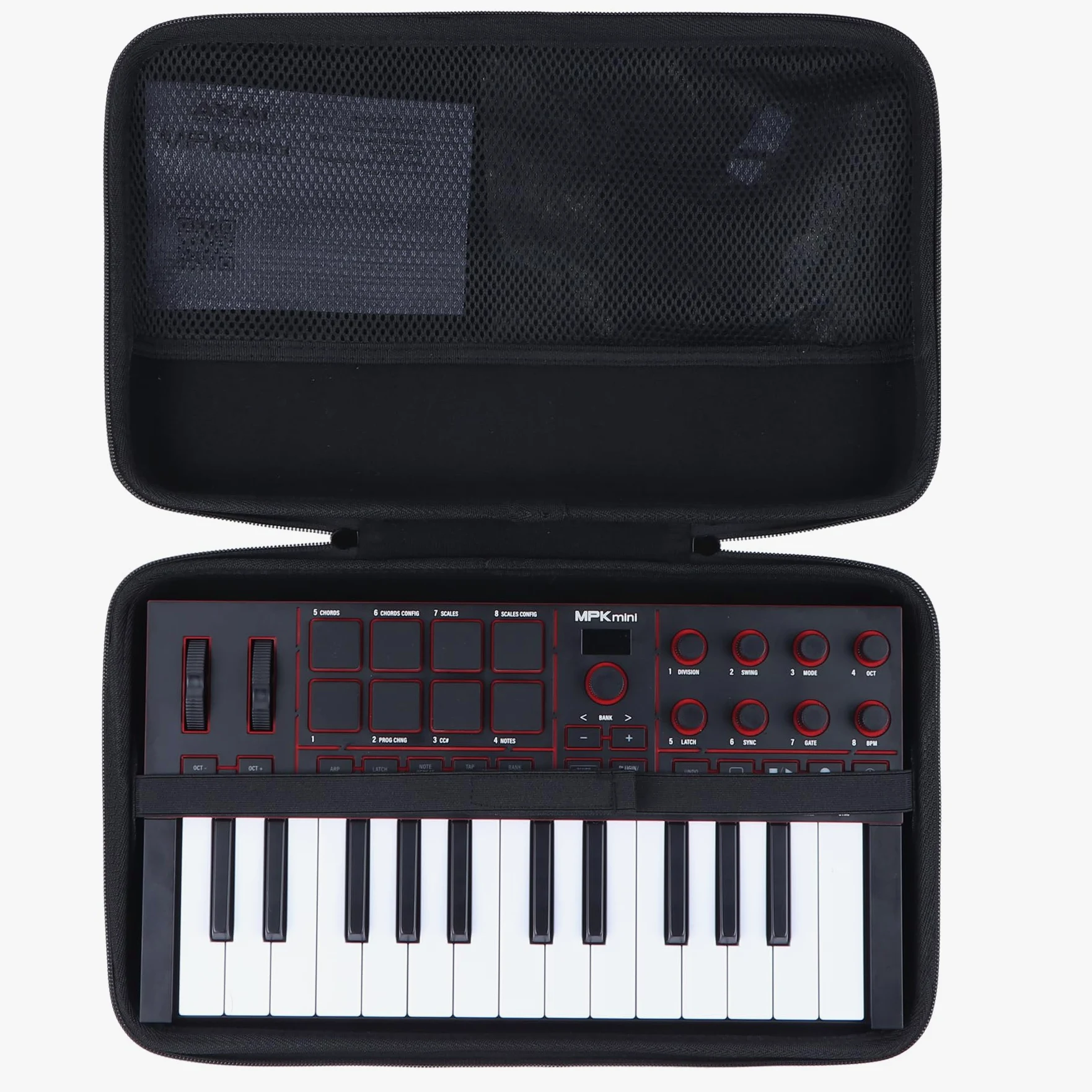 Lebakort Twarde etui ochronne etui do Akai Professional MPK Mini IV USB-C MIDI Keyboard Controller (czarny)