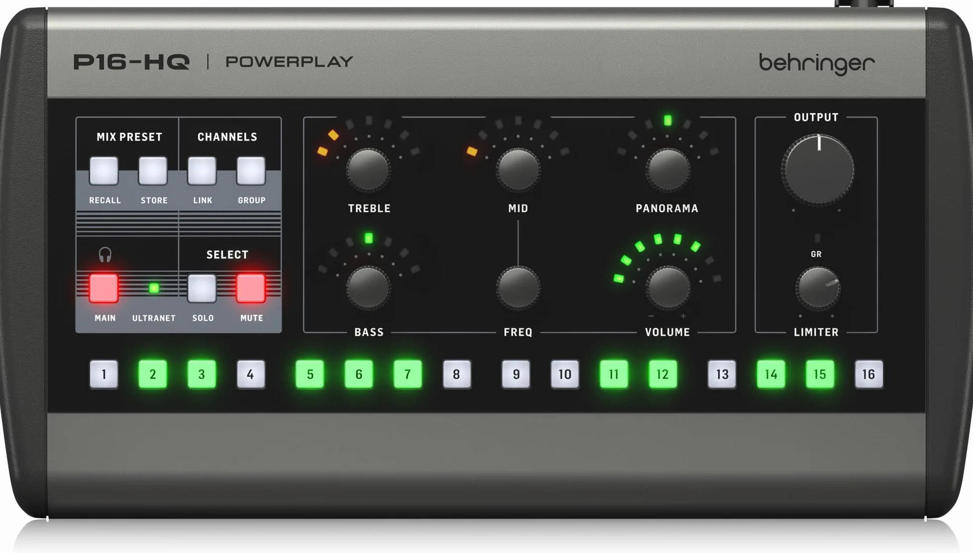 Behringer P16-HQ osobisty mikser monitorujący z konwersją D/A i kontrolą tonów