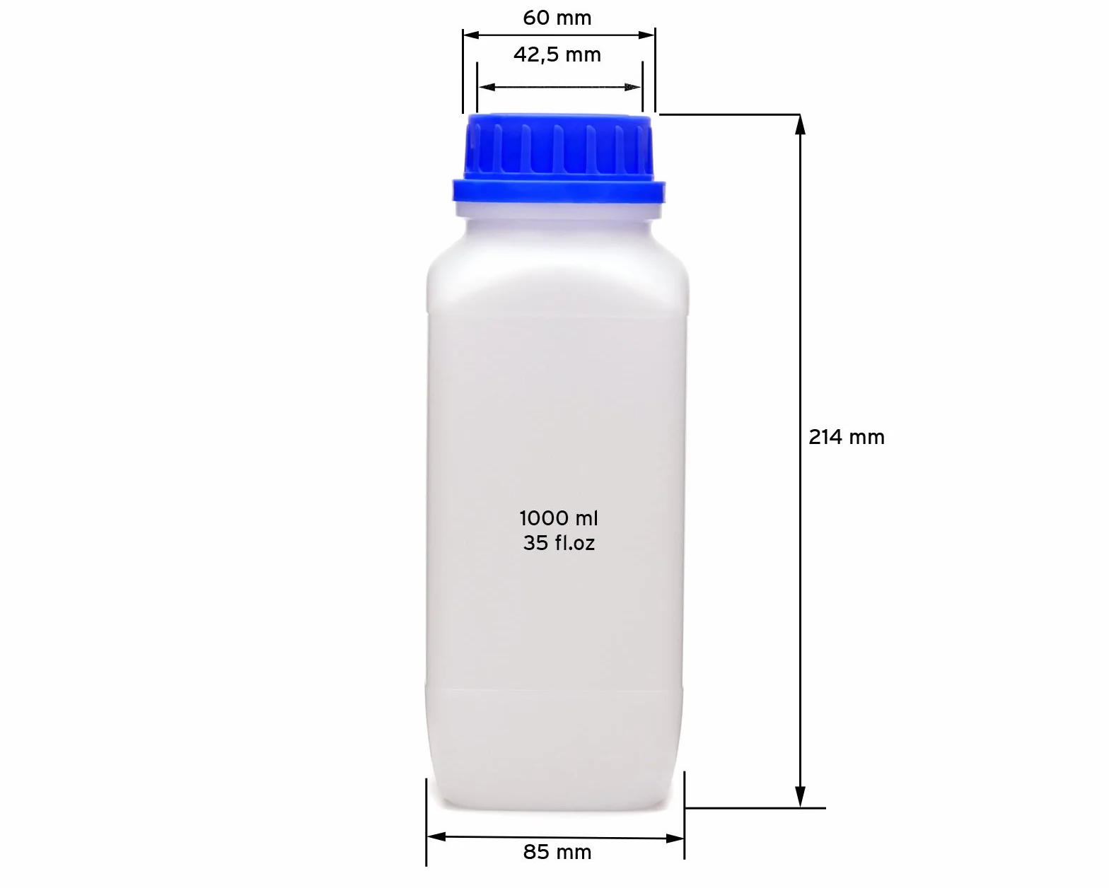 Parent butelki z szeroką szyjką z niebieską pokrywką 1000 ml 1 X