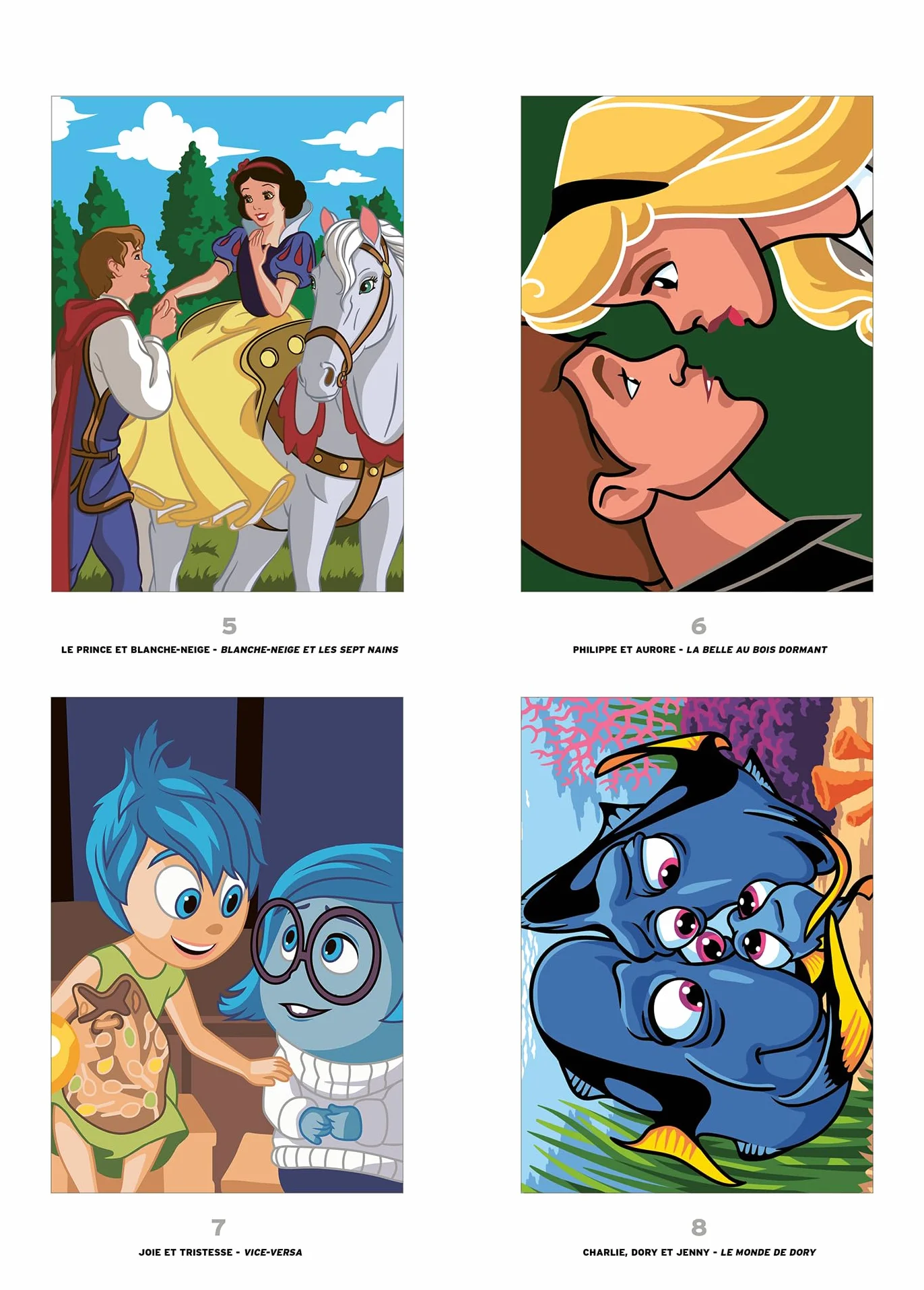 Coloriages Mystères Disney - Best of Love Stories: Colorie les chiffres et découvre l'image