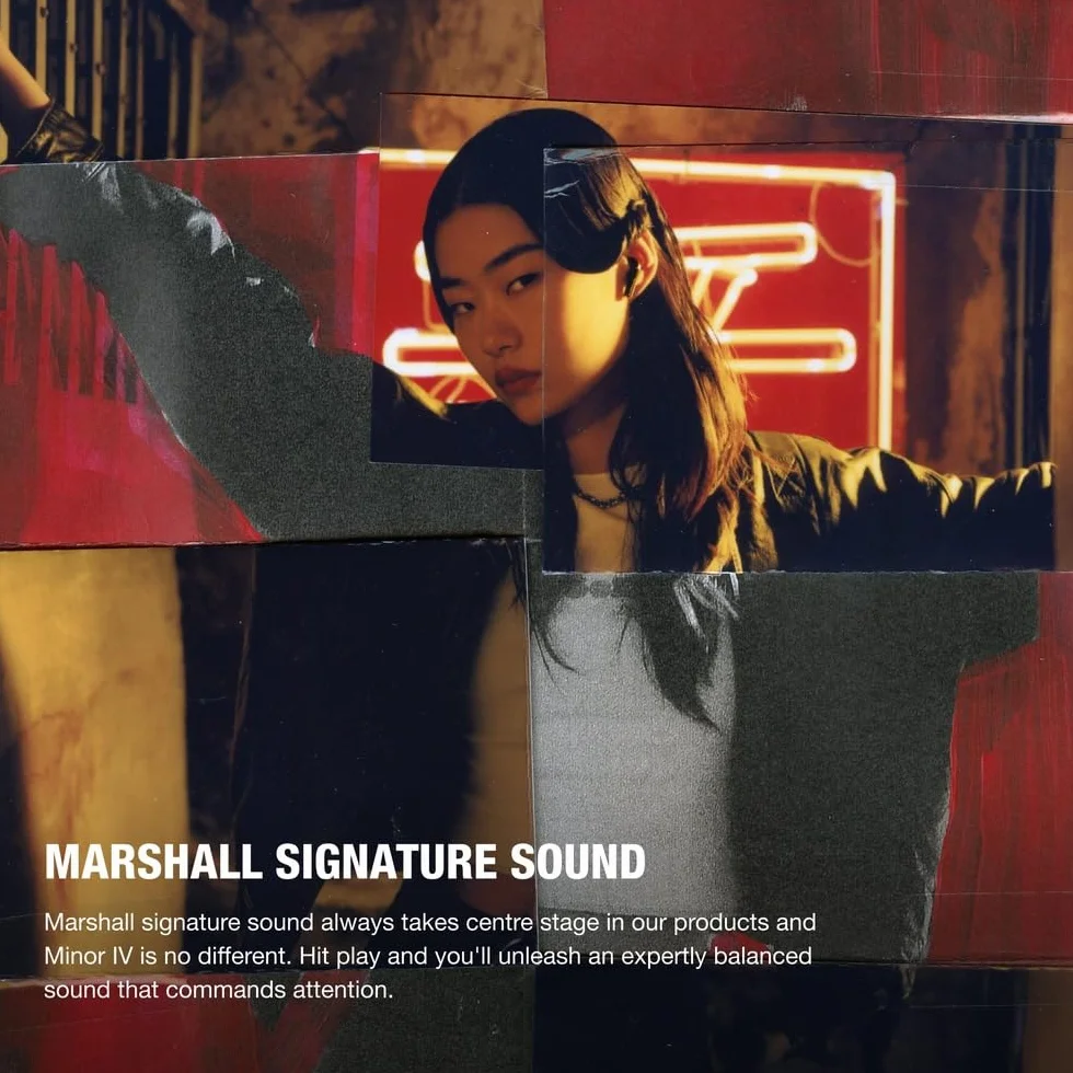 Marshall Minor IV Bezprzewodowe słuchawki Bluetooth, słuchawki douszne - czarne