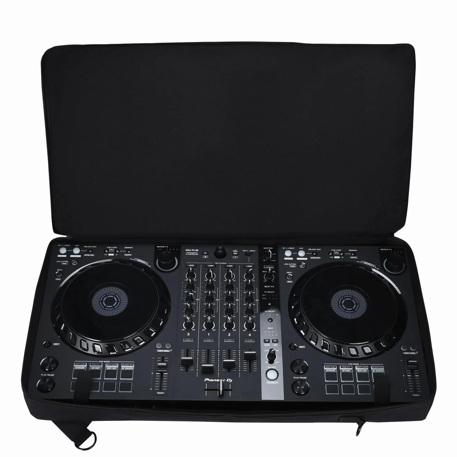 Futerał podróżny na kontroler DJ Pioneer DDJ-FLX6/FLX6-GT, Numark NS4FX, DDJ-SX3/SX2/SX, Mixtrack 800 808, DDJ-T1, wyściełana ochrona, regulowany pasek na ramię
