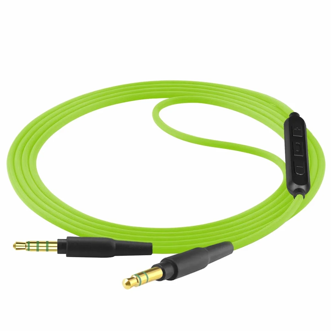 Geekria QuickFit Kabel audio z mikrofonem, kompatybilny z Skullcandy C, Hesh3, Crusher EVO, zapasowy pomocniczy przewód stereo 3,5 mm, z mikrofonem liniowym i regulacją głośności (1,2 m)