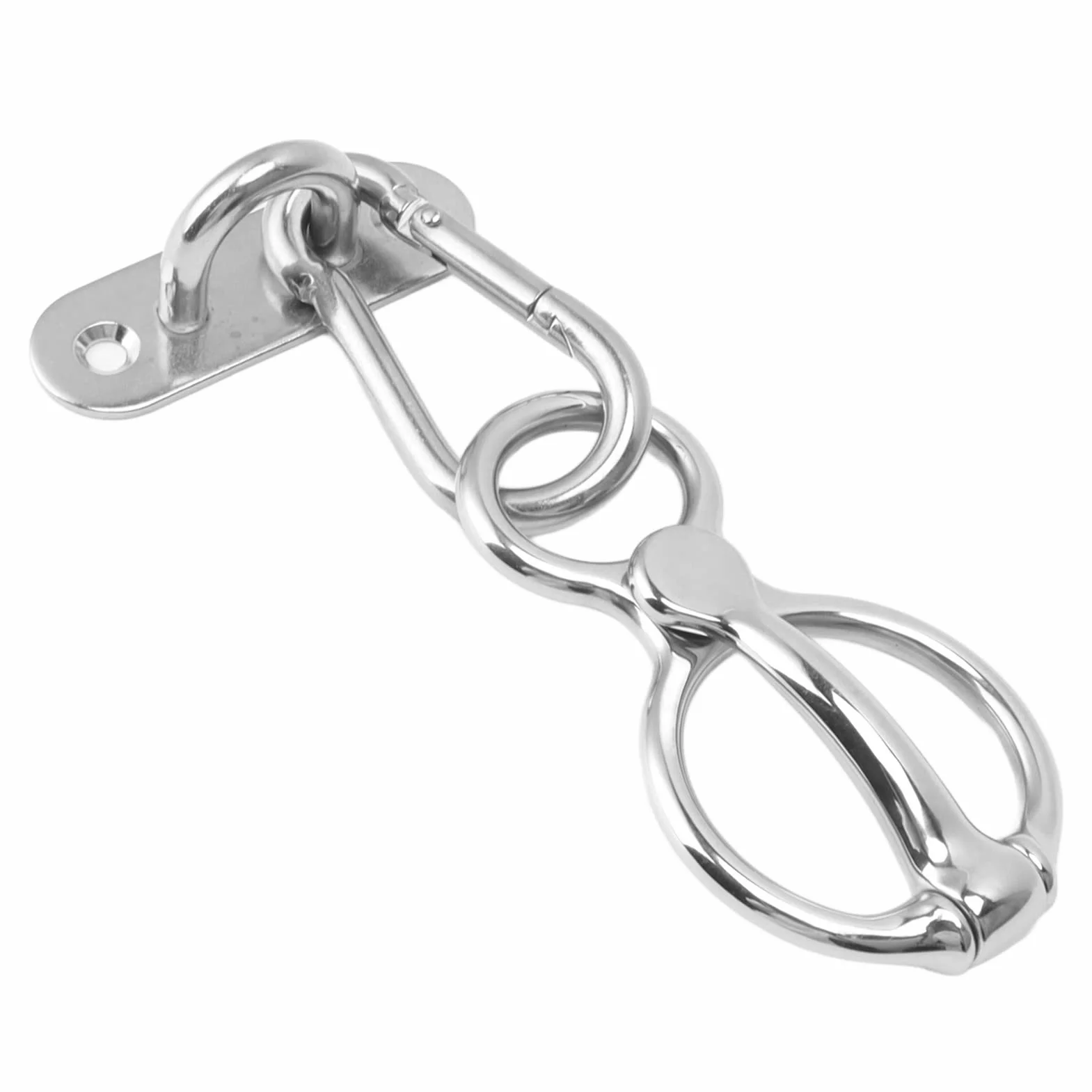 Pferde-Krawattenring, Pferdezubehör, Halbrunder Ring aus Edelstahl, Pferdetrainingsausrüstung, Sicheres Pferdezubehör Zum Zurückziehen