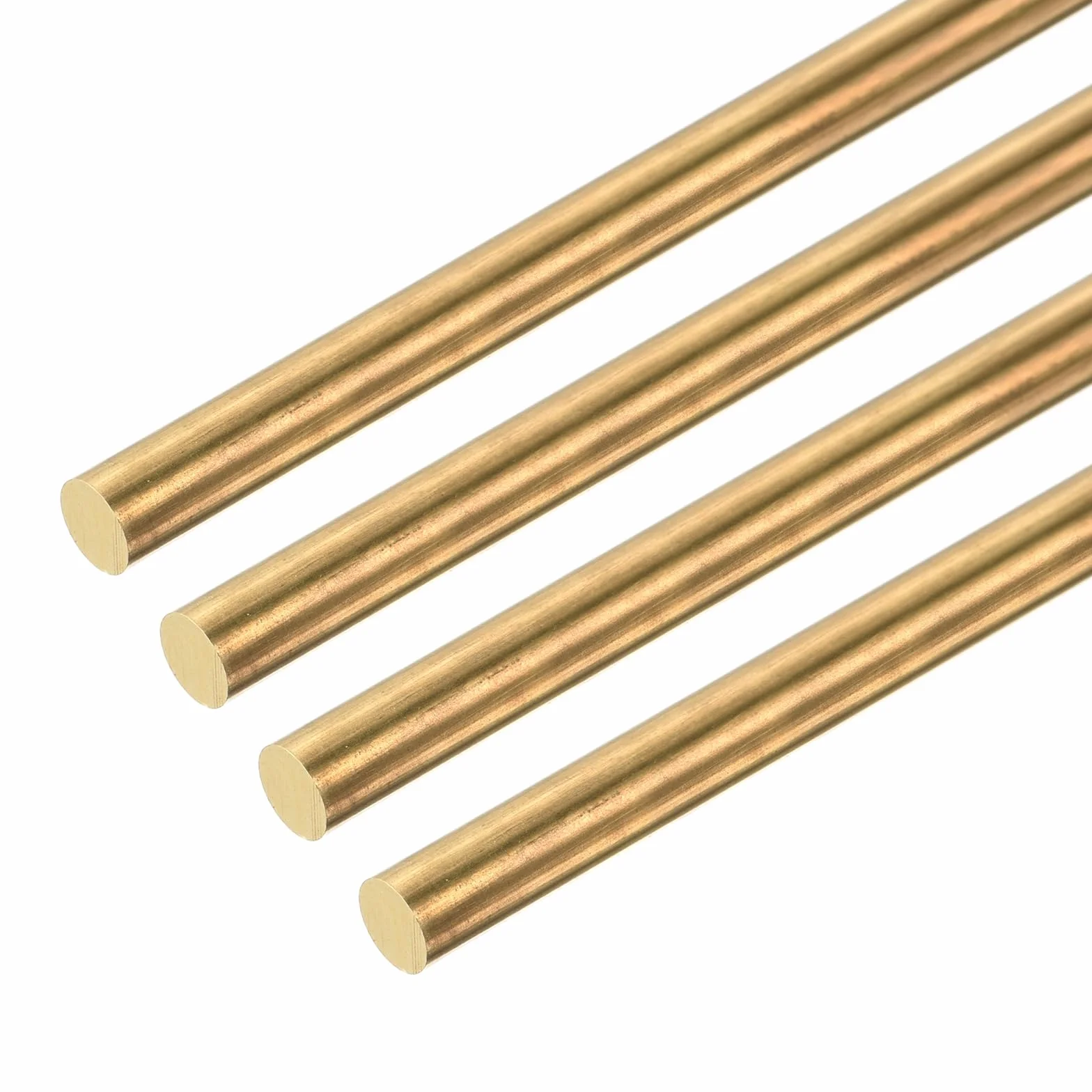 DMiotech 4 szt. 3 mm x 300 mm mosiężne pręty okrągłe pręty do samodzielnego lutowania mosiężny pręt tokarski model wału samolotu statek samochodowy