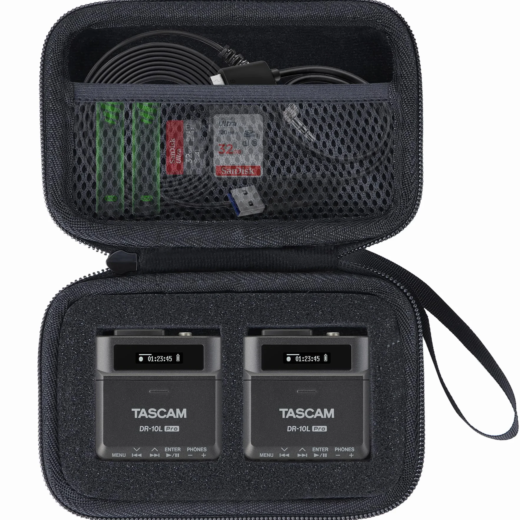 Lebakort Twarde etui ochronne etui pokrowiec do Tascam DR-10L Pro/DR-10L Digital Audiorder