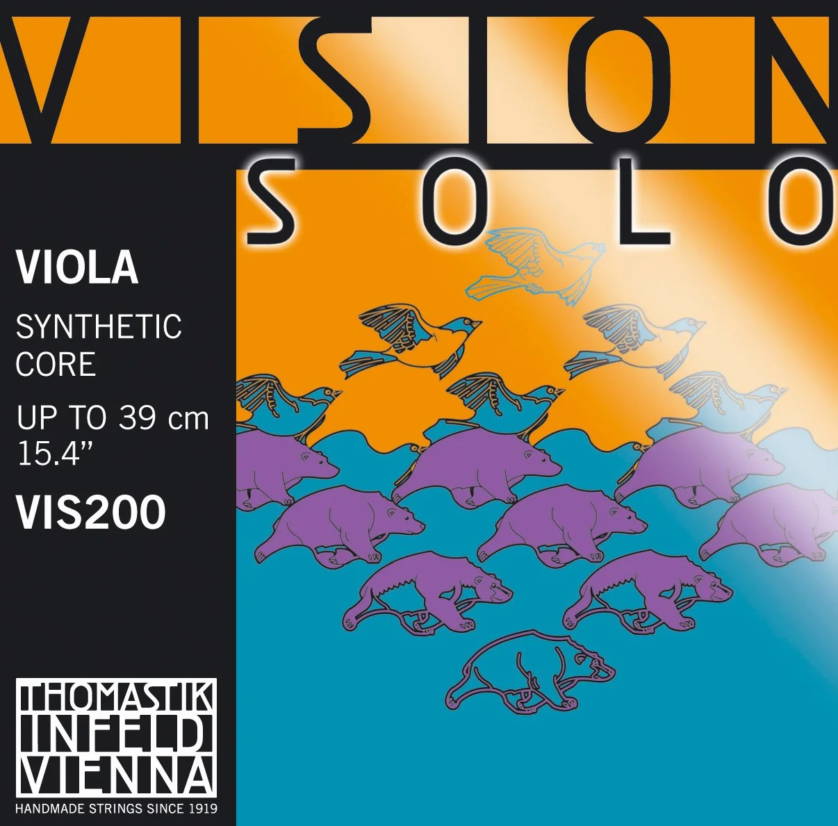 Thomastik Einzelsaite für Viola 4/4 Vision Solo - G-Saite Synthetikkern, Silber umsponnen, mittel