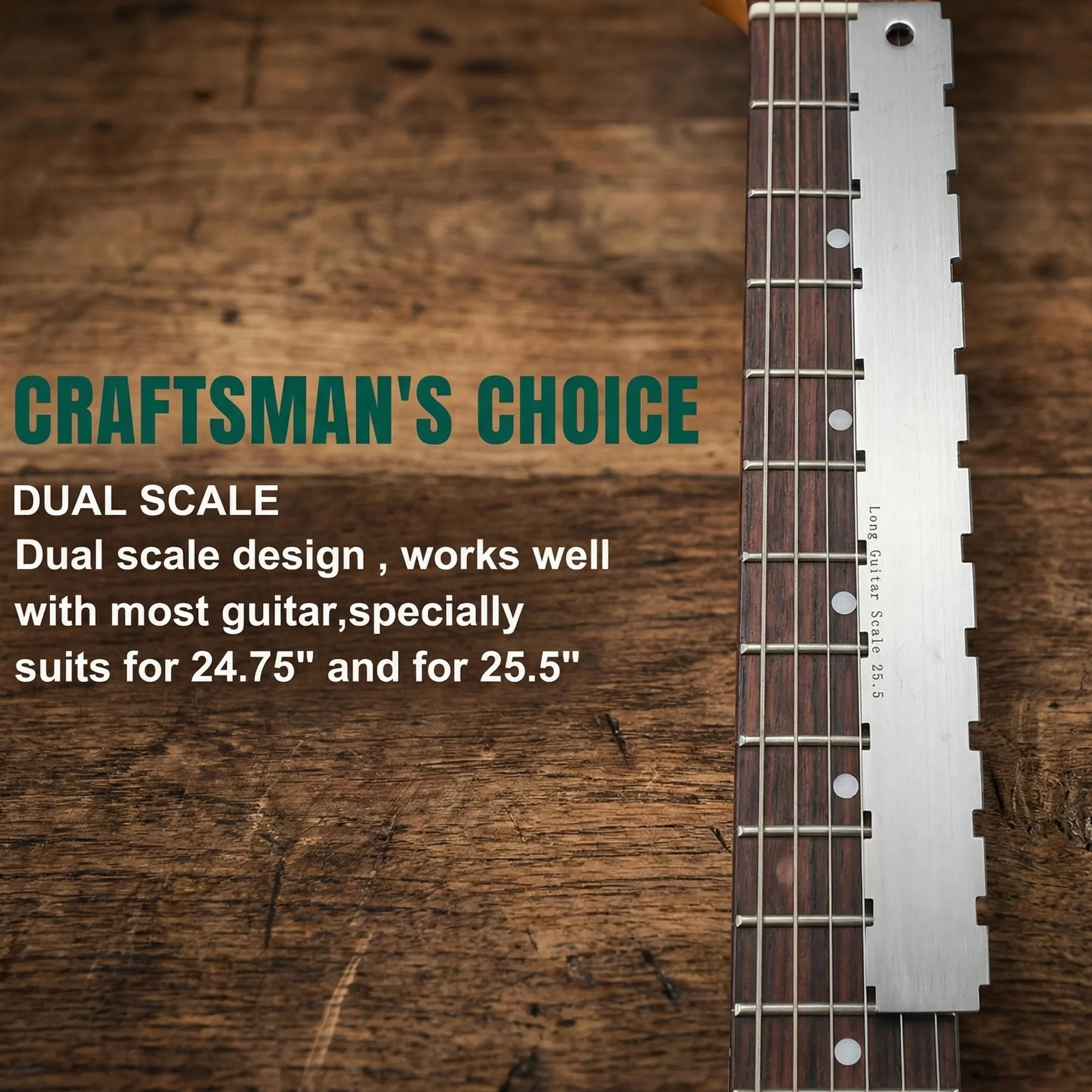 42 cm szyjka gitary prosta krawędź gitara ze stali nierdzewnej gitara ząbkowana linijka klawisz klawiatura narzędzie pomiarowe fret linijka do lutników pomiarowych