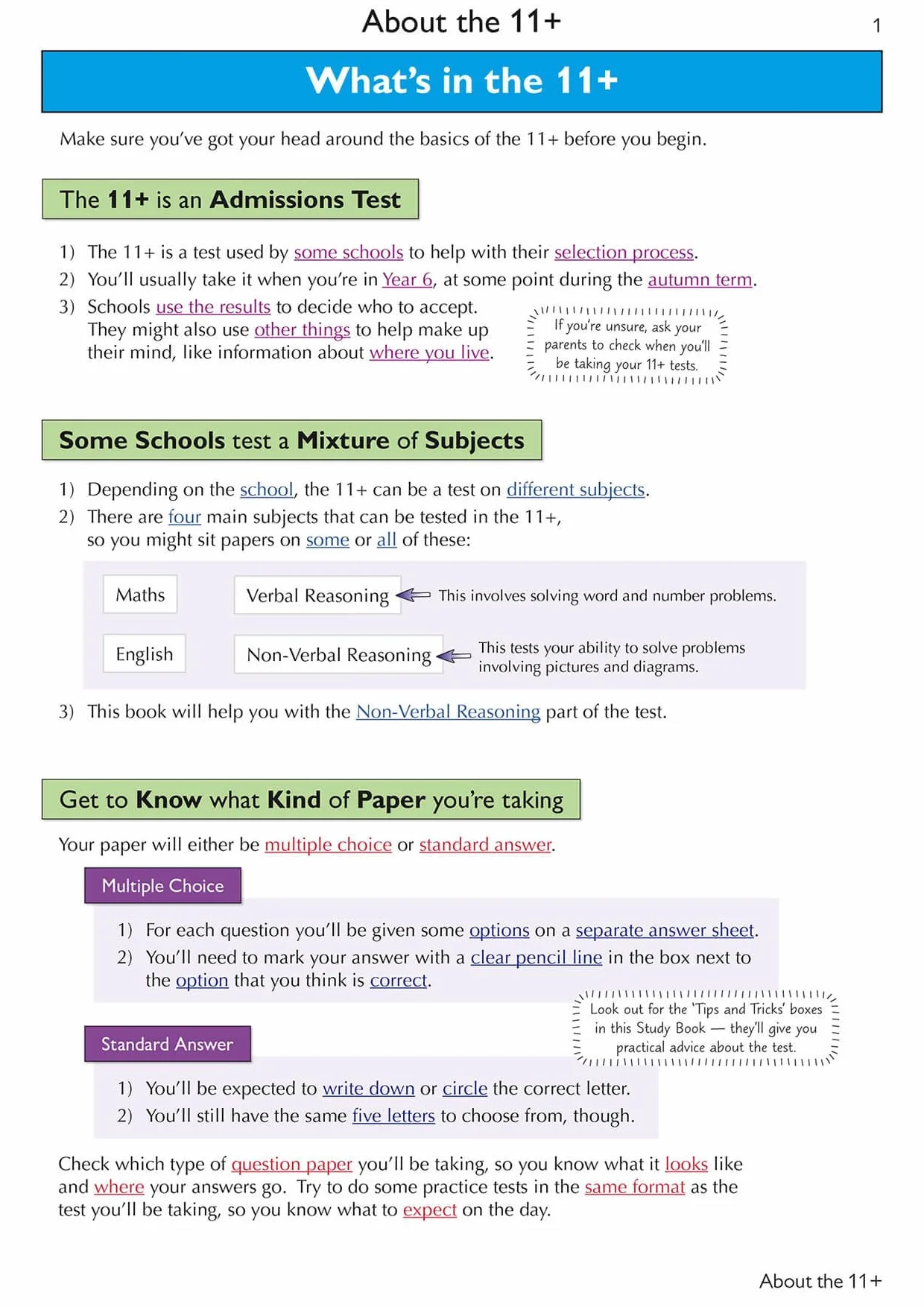 11+ GL Non-Verbal Reasoning Study Book (with Parents’ Guide & Online Edition)
