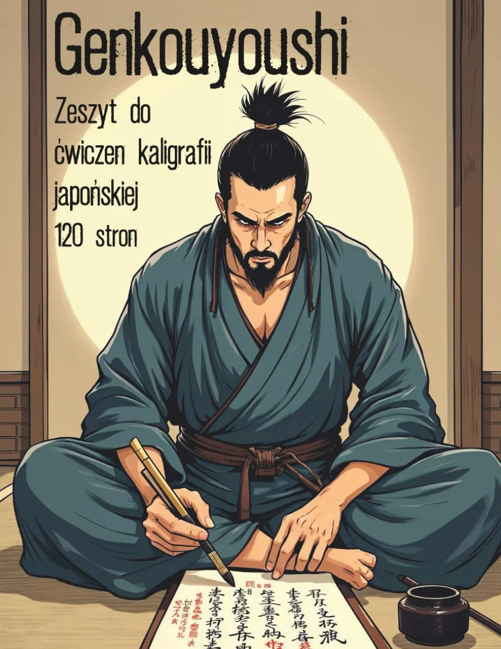 Zeszyt do ćwiczeń pisma japońskiego – Genkouyoushi: (Kanji, Hiragana, Katakana) – 120 stron, format 8.5 x 11 cali
