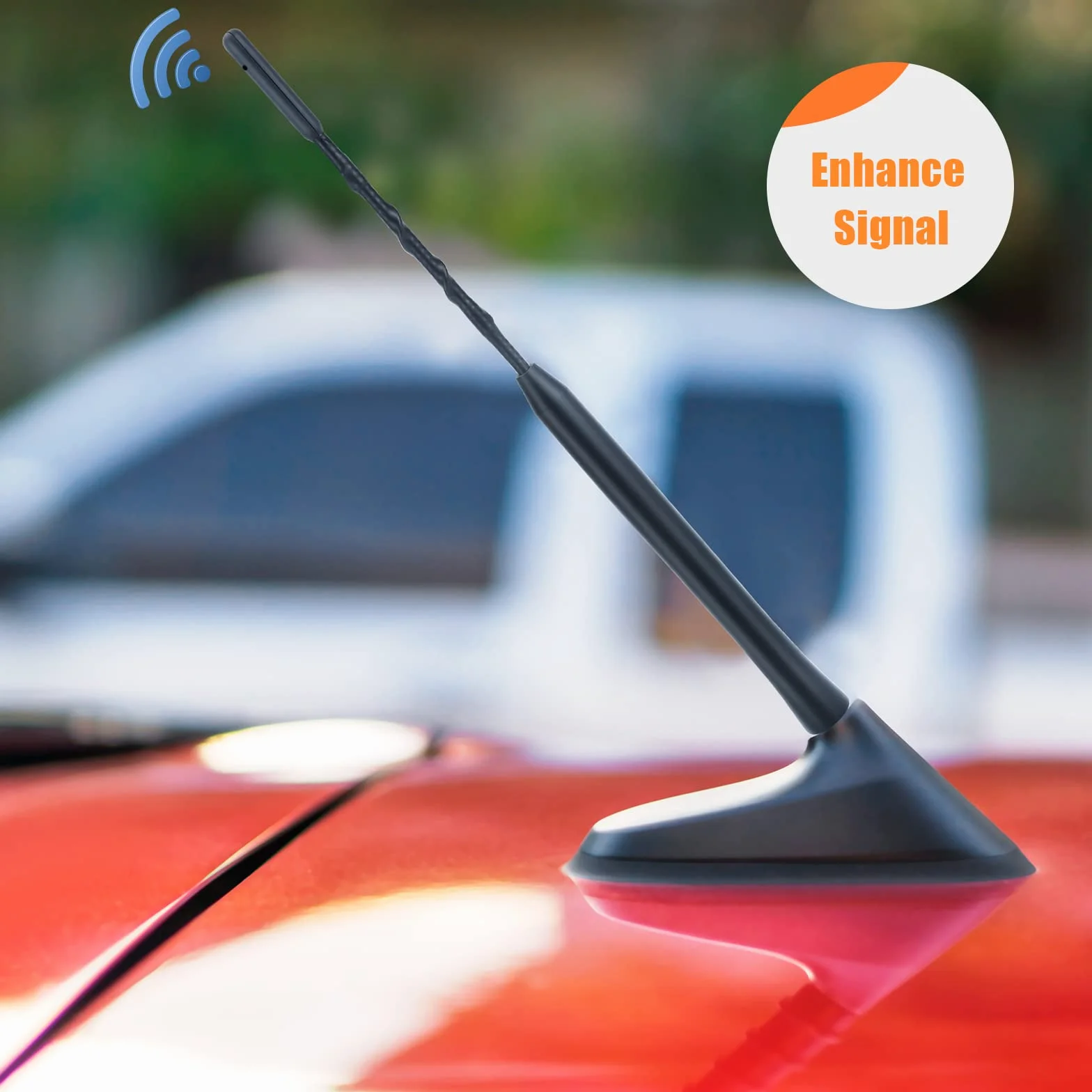 PAIRIER Antena samochodowa Radio samochodowe Antena dachowa Uniwersalna samochodowa antena dachowa dla optymalnego odbioru AM/FM z superkompatybilnością M4, M5, M6 (23CM)