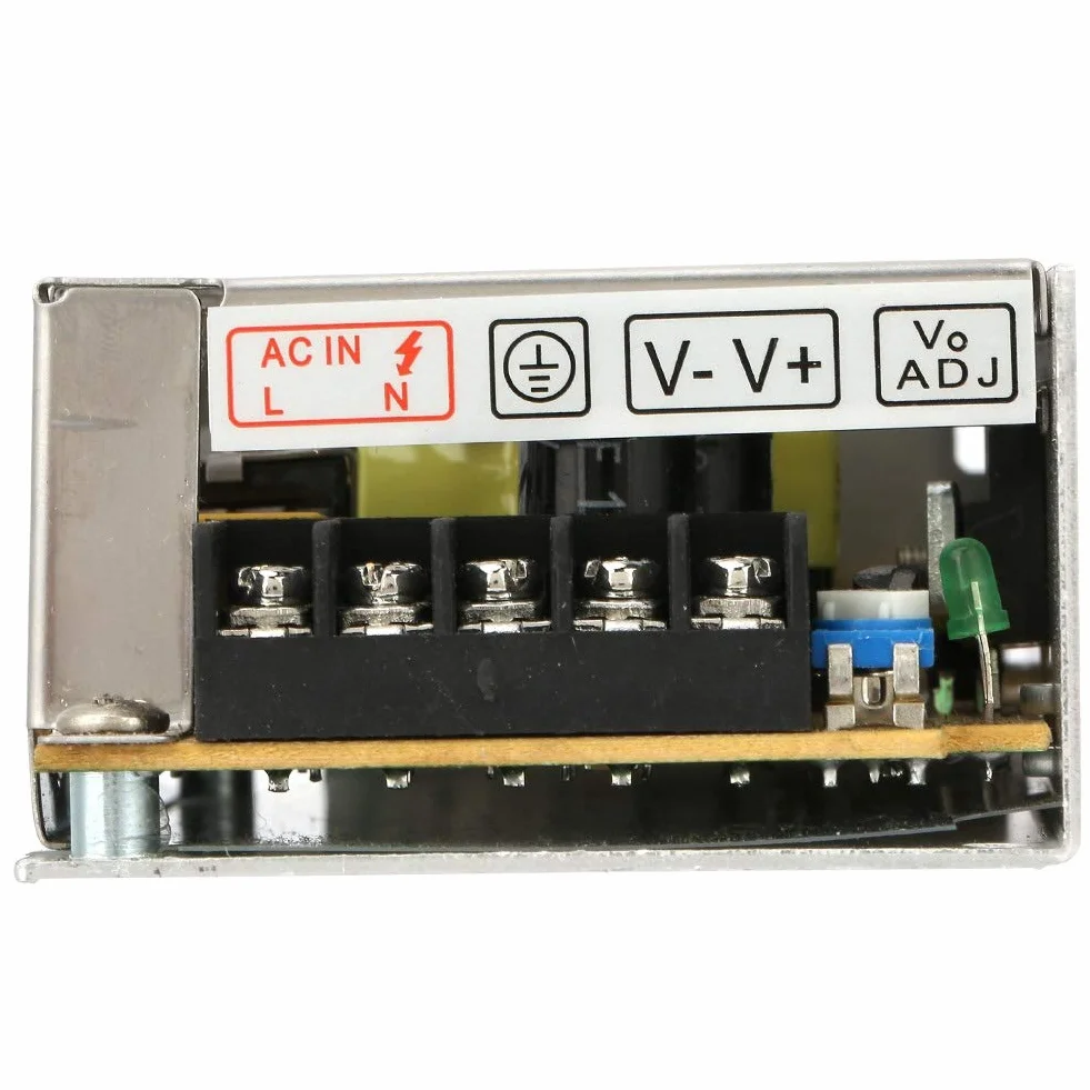 KSTE Zasilacz impulsowy 12 V, 5 A 12 V, uniwersalny wyłącznik zasilania – AC/DC, regulowany zasilacz impulsowy do zasilacza LED