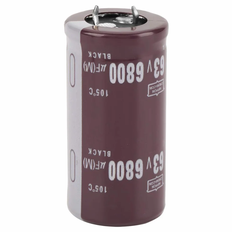 Kondensator Elektrolityczny 6800uF 63V Kondensator 2 szt. 63V 6800uF Kondensator Elektrolityczny 105 Bypass Filtrowanie Strojenie Obwodu Energii