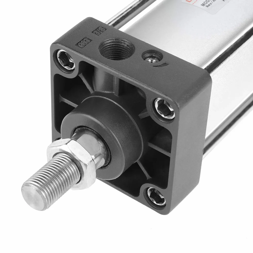 Pneumatyczny siłownik pneumatyczny ze stopu aluminium 100mm skok 63mm otwór przykręcany tłoczysko pneumatyczny siłownik pneumatyczny podwójnego działania 0,1-1,0 MPa