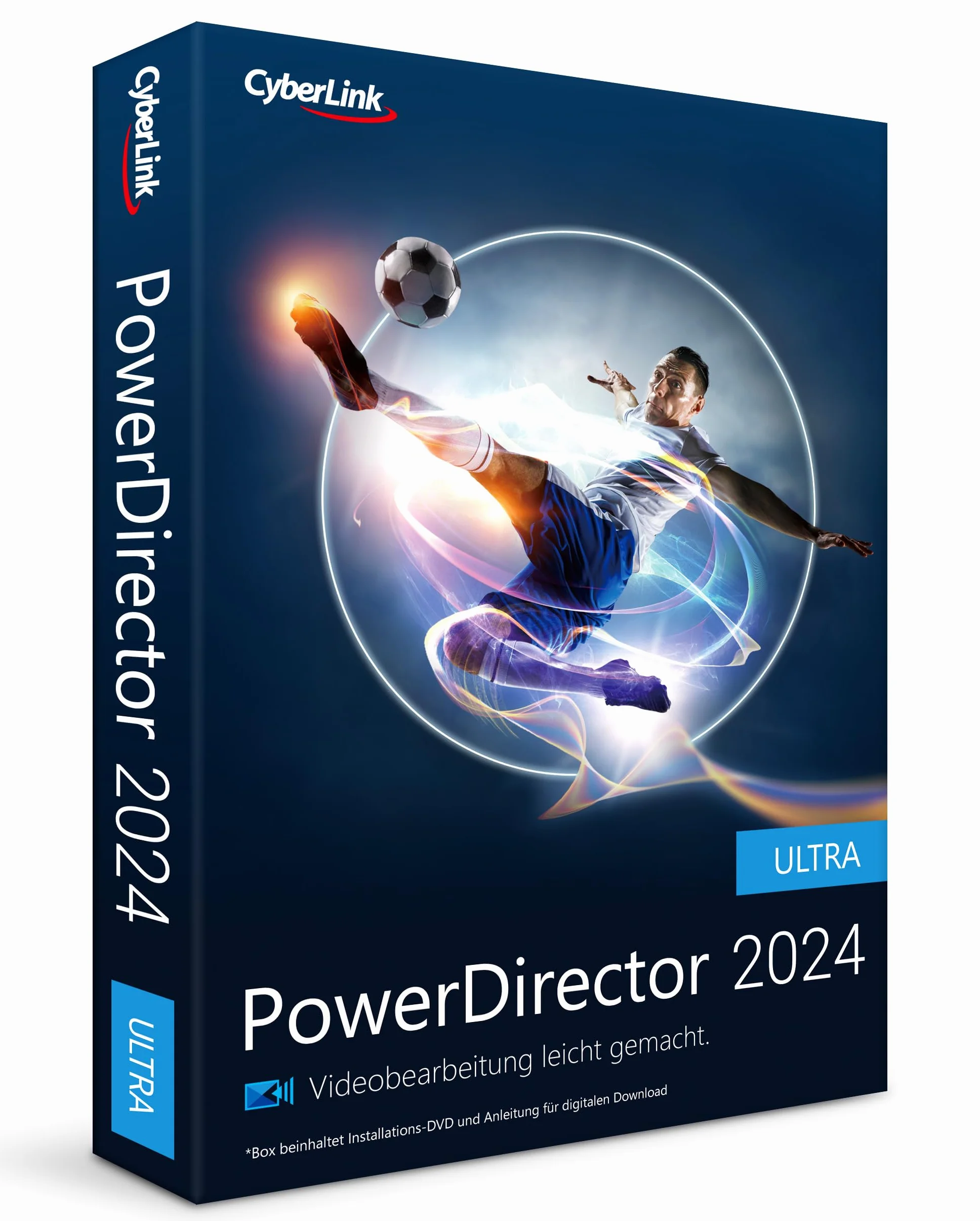 CyberLink PowerDirector 2024 Ultra | Benutzerfreundliches Videobearbeitungsprogramm for PC | Greenscreen und tausenden Effekten, Fotoshow, Heimstudio, Screen Recorder, Windows 10/11 [Box]