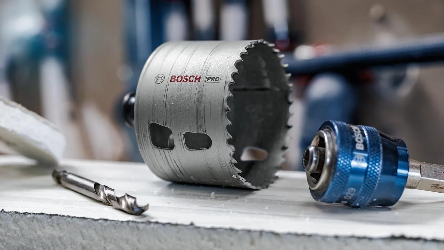 Bosch 5 x PRO Multi Material Power Change Plus zestaw startowy (do miękkiego drewna, płyty gipsowo-kartonowej, Ø 68 mm, profesjonalne akcesoria do wiertarki/wkrętarki)