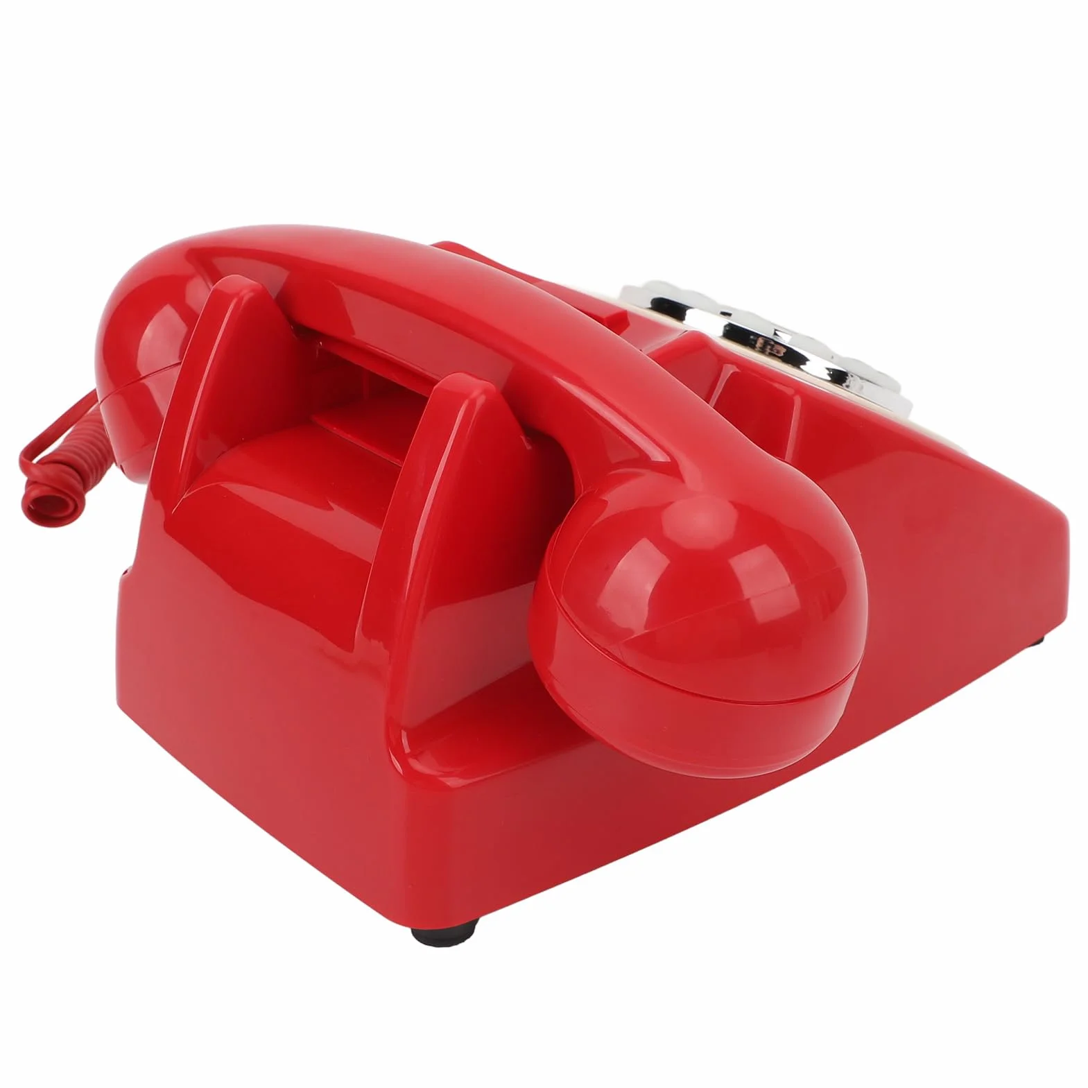 Audio Księga Gości Telefon Vintage Czysty Dźwięk 120h Nagrywania Karta Pamięci 8GB Mikrofon Premium (czerwony)
