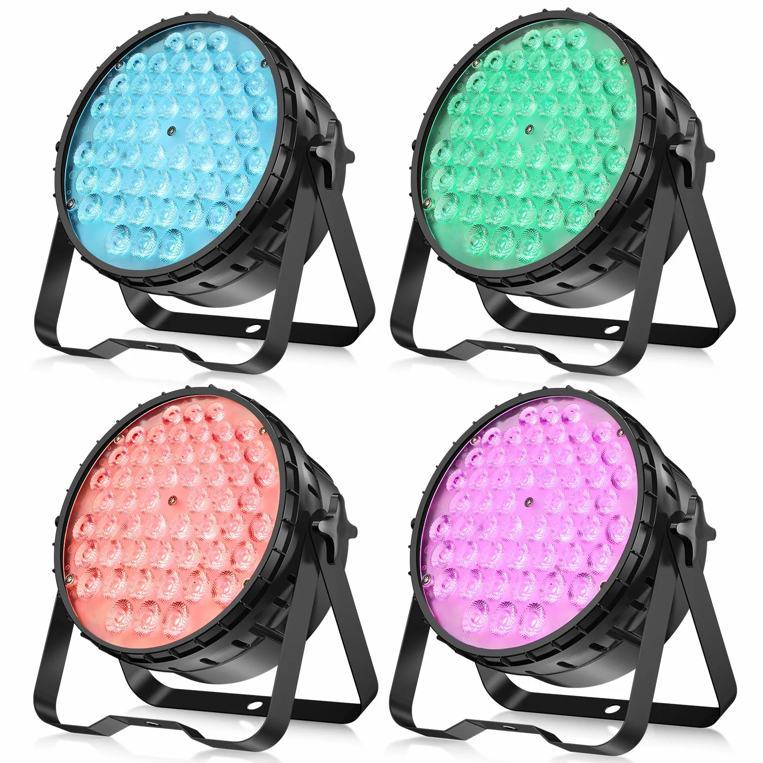 BETOPPER Stage Lights stroboskopowe oświetlenie sceniczne LED, RGBW 4 w 1, DMX512, lekkie światło dyskotekowe, oświetlenie DJ na imprezę, wesele, do klubu, baru, pokazu, 4S