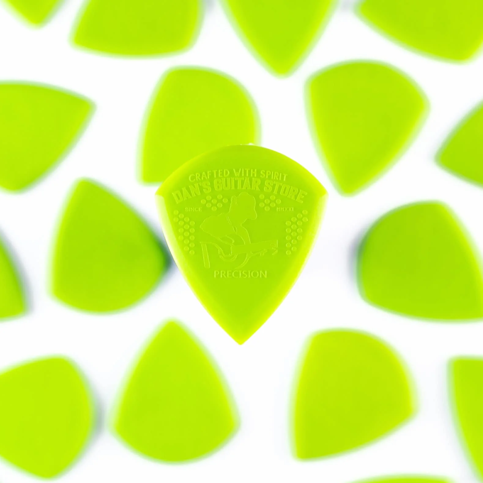 Dan's Guitar Store The Precision Pick Mini – zestaw 10 sztuk – wysokiej jakości High Grip Extra Precision High Visible kostki do gitary