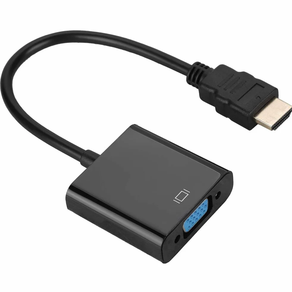 Kabel HDMI do VGA, praktyczny konwerter kabla HDMI na VGA, powierzchnia ABS do monitorów, monitorów LCD, starych projektorów, telewizorów i monitorów