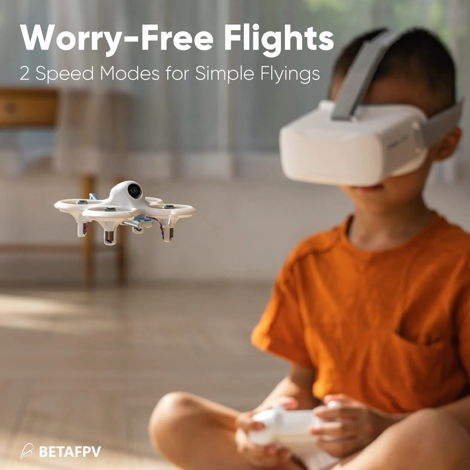 Zestaw BETAFPV Cetus Lite FPV Drone dla dzieci z funkcją samoobrony i utrzymywania wysokości, 2 trybami prędkości, symulatorem. Zestaw gotowy do lotu dla początkujących FPV