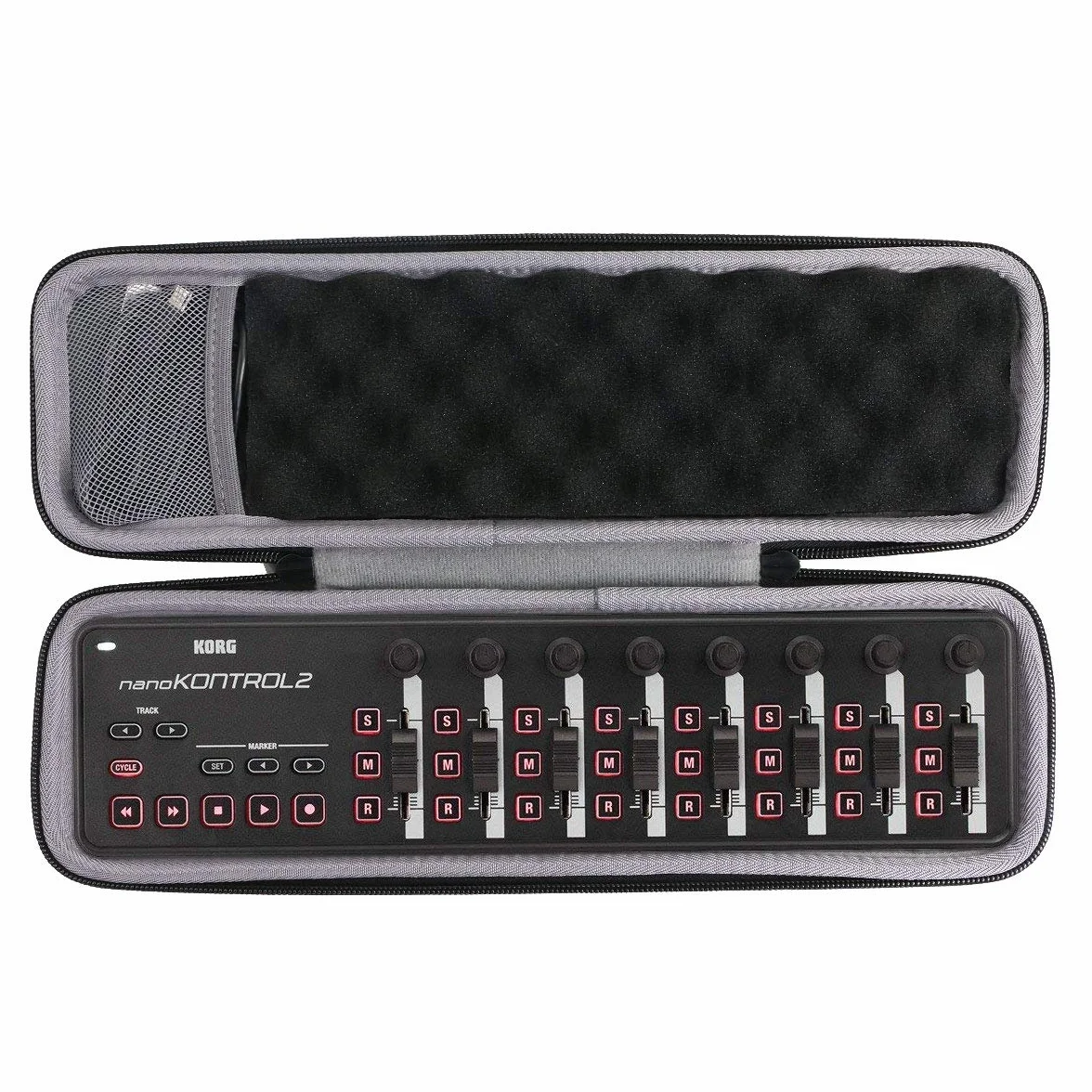 co2CREA Twarde etui do KORG nanoKONTROL2 /nanoKEY2 /nanoPAD2 USB MIDI Controller Case pokrowiec ochronny etui torba do przenoszenia (tylko etui), estuche+asa negra