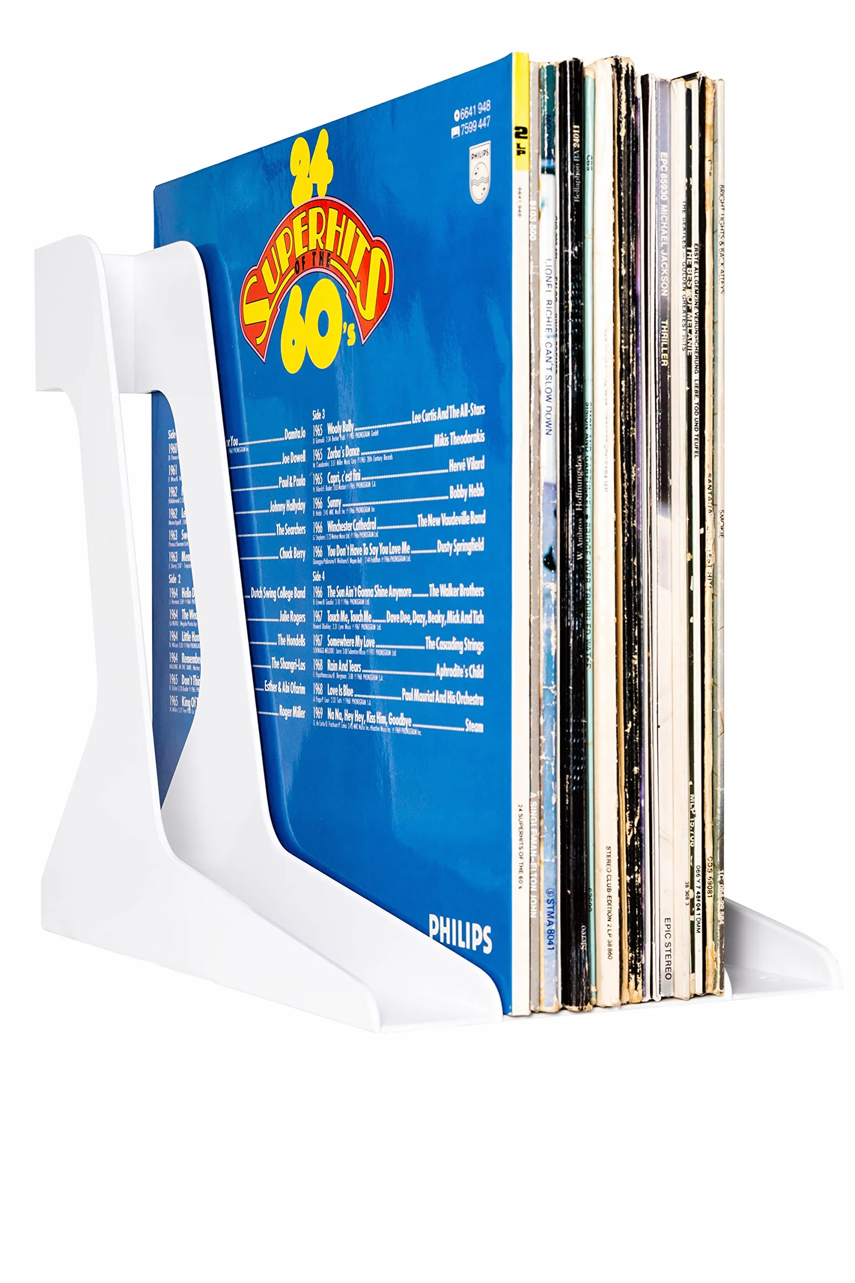 Audio Anatomy: LP Holder White Solid Stojak na winyle biały