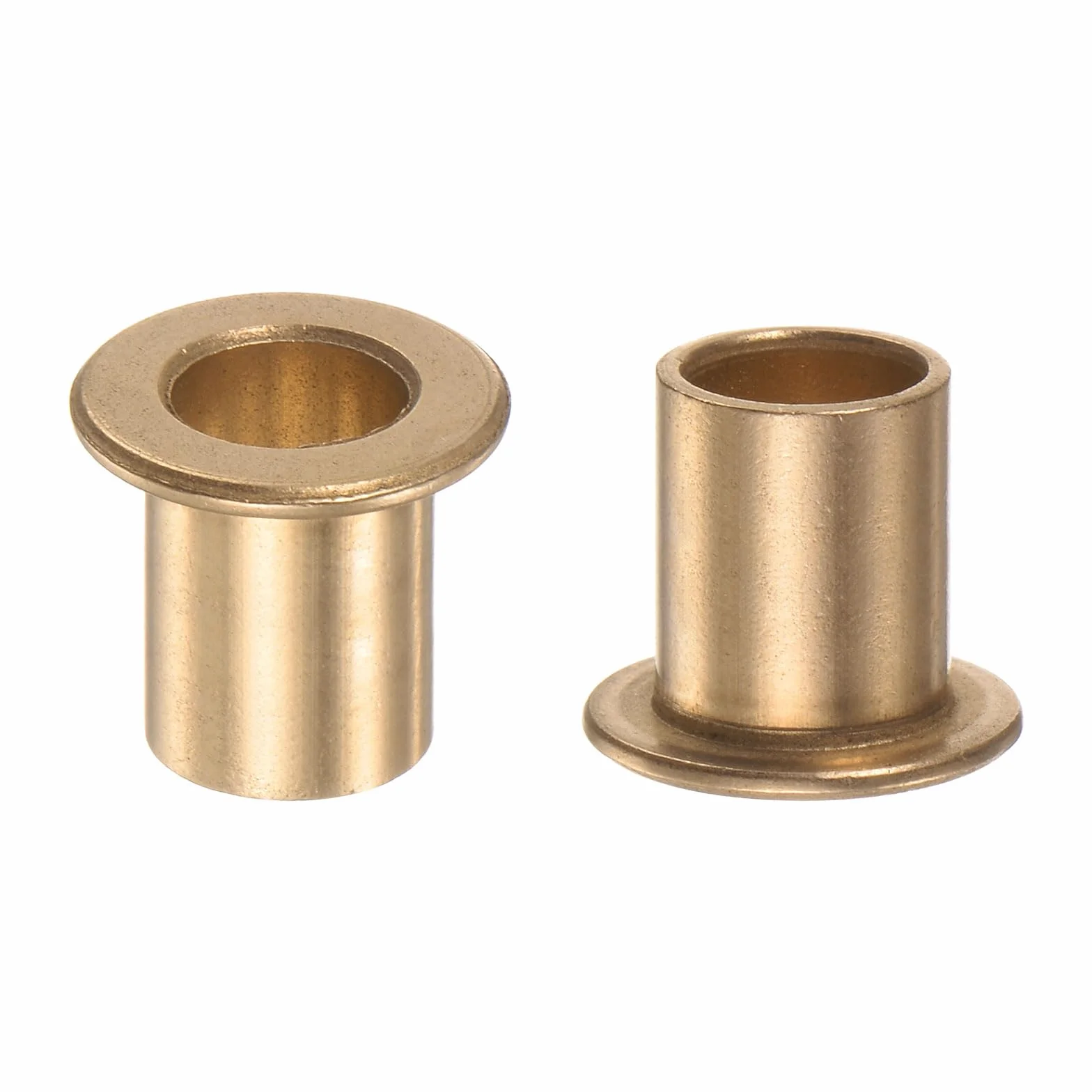 QUARKZMAN 2 szt. tuleja łożyska kołnierzowego 8 mm otwór 10 mm AD 15 mm długość 1,2 mm kołnierz grubość brązu tuleja samosmarujące tuleje ślizgowe tuleja do instalacji przemysłowych