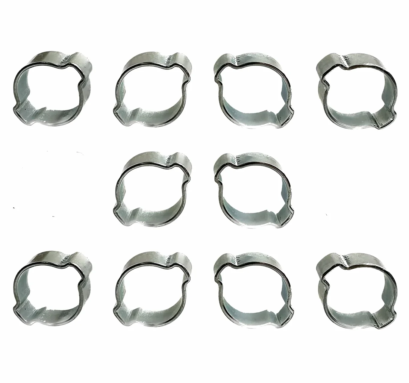 11 mm - 13 mm 1/5.1 cm podwójne ucho klipsy "O" paliwo i powietrze woda silikonowy wąż zacisk rury x10