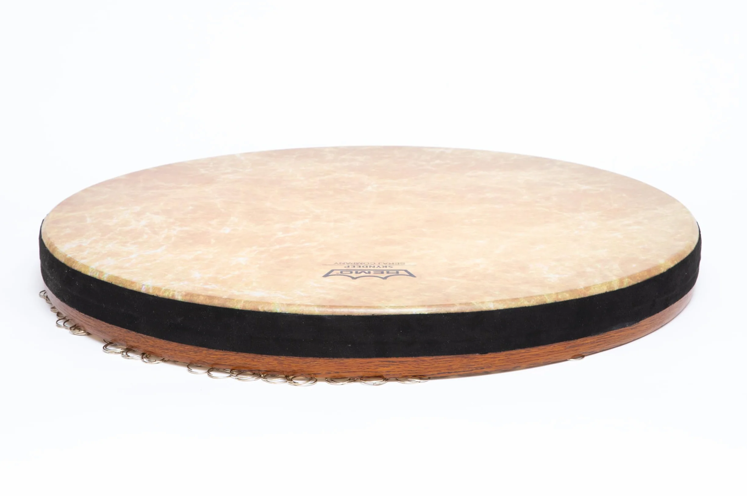 Daf Erbane Frame Drum firmy Seraj S10 syntetyczna głowa ze skóry zwierzęcej, lekka waga 650 g z miękkim etui z niklowymi pierścieniami