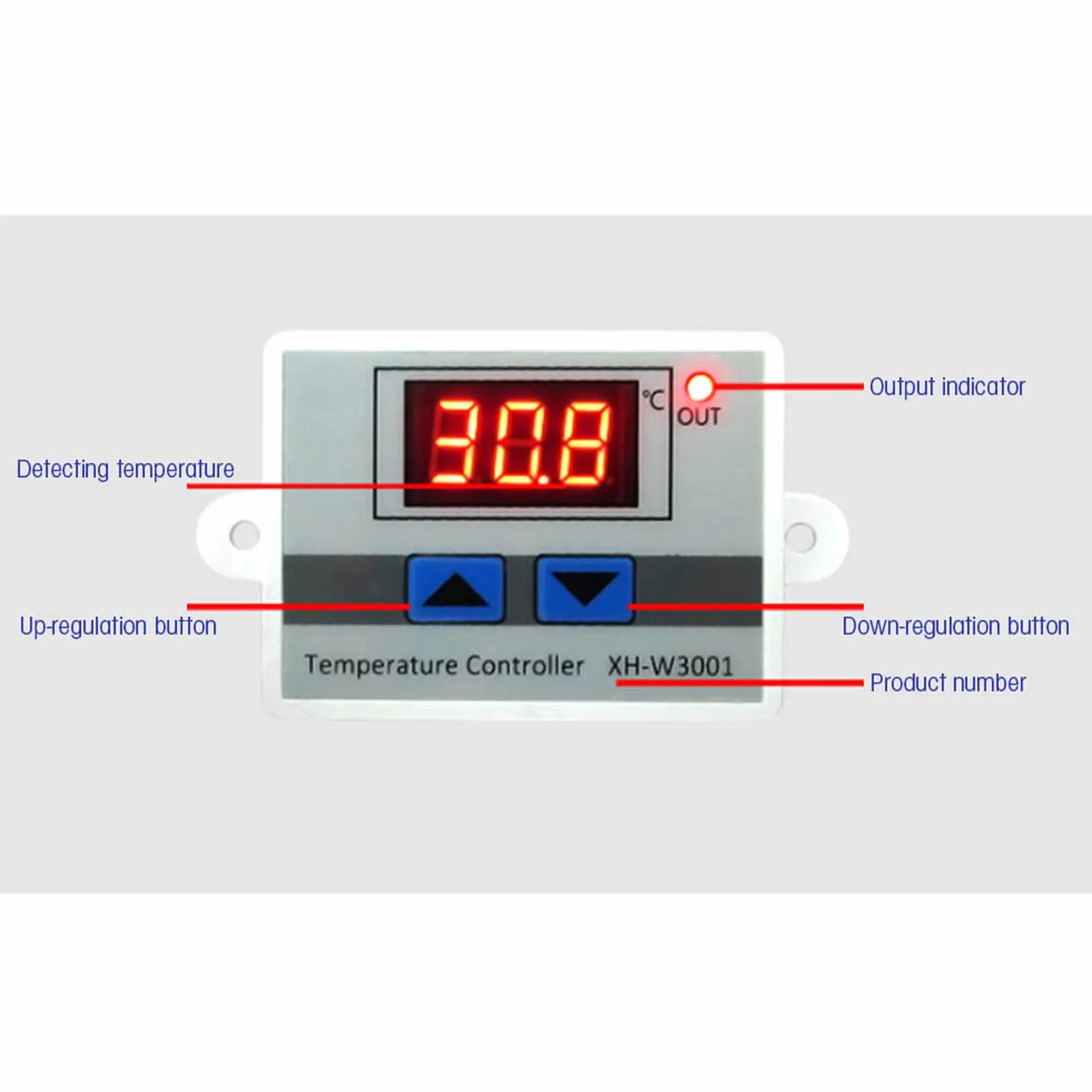 Uxsiya Stabilny, wodoszczelny przełącznik termostatu do regulacji temperatury dla klimatyzatora (24 V/240 W)
