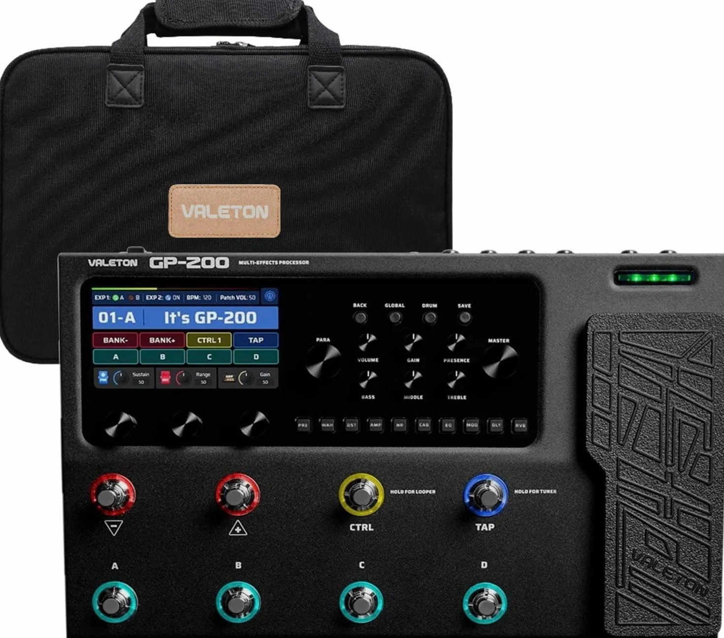 Valeton Procesor GP200 Multi Effects + Gig Bag Black Bundle