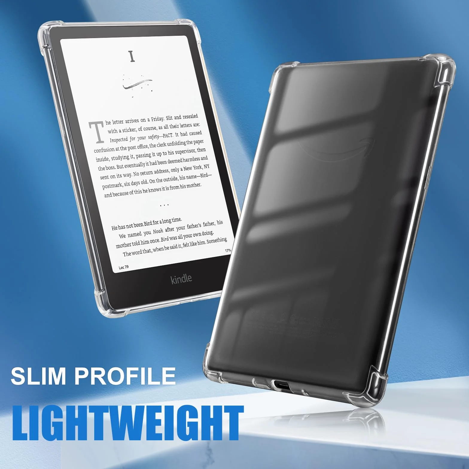 CoBak Etui Clear Case for 7 inch 2024 Kindle Paperwhite Clear - do Kindle Paperwhite 12. generacji i Kindle Colorsoft Signature Edition (model nr SA569P), Lekkie i Miekkie, Odporne na Zarysowania