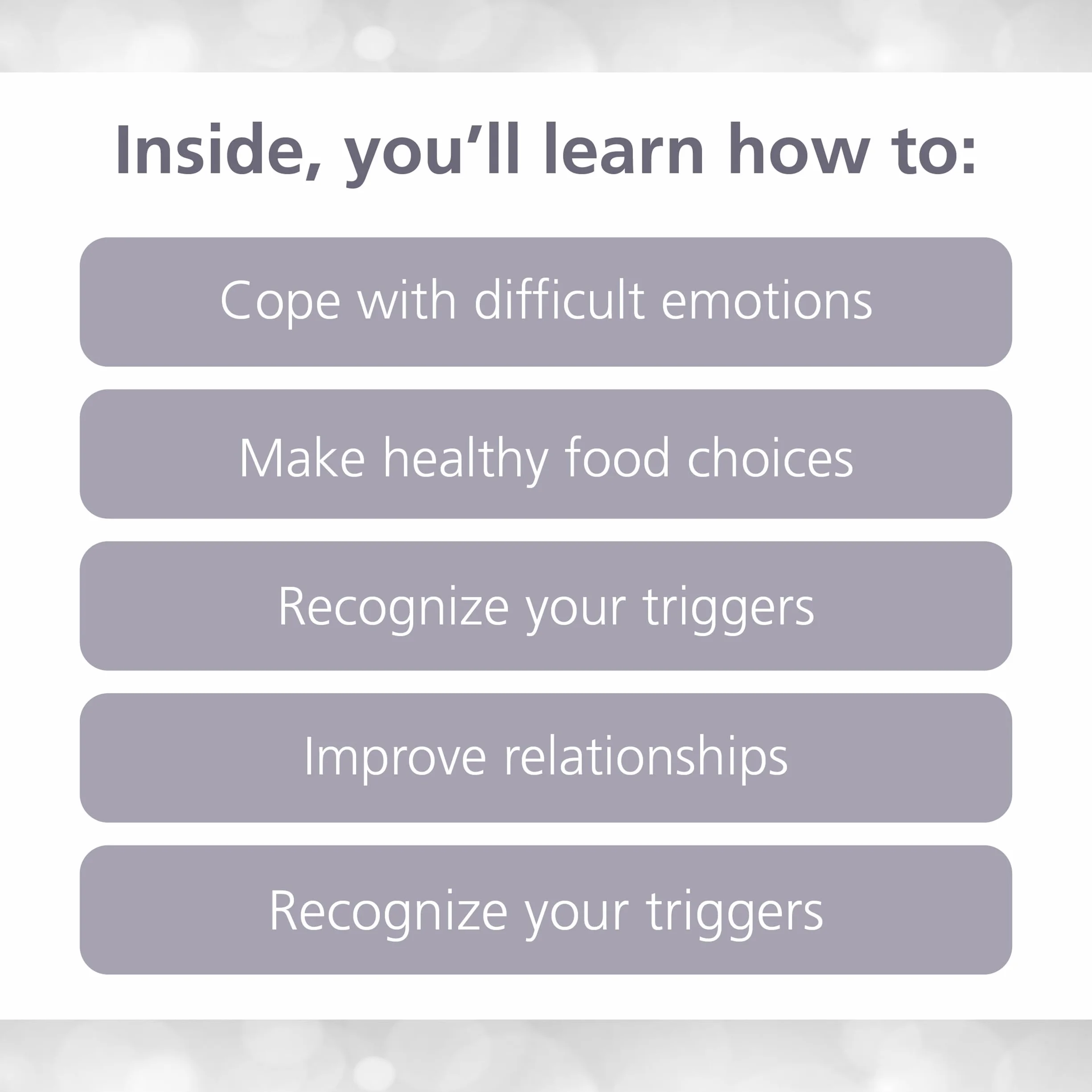 The Binge Eating Prevention Workbook: An Eight-Week Individualized Program to Overcome Compulsive Eating and Make Peace with Food