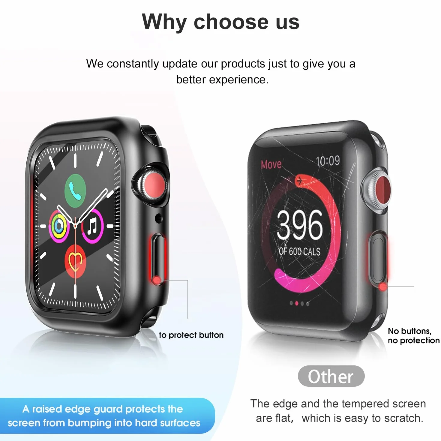 Twarde etui do Apple Watch Series 11 10 42 mm, etui ochronne ze szkła hartowanego, pełna osłona ochronna do IWatch, odporne na wstrząsy, matowe, akcesoria, czerwone, pomarańczowe, żółte, zielone
