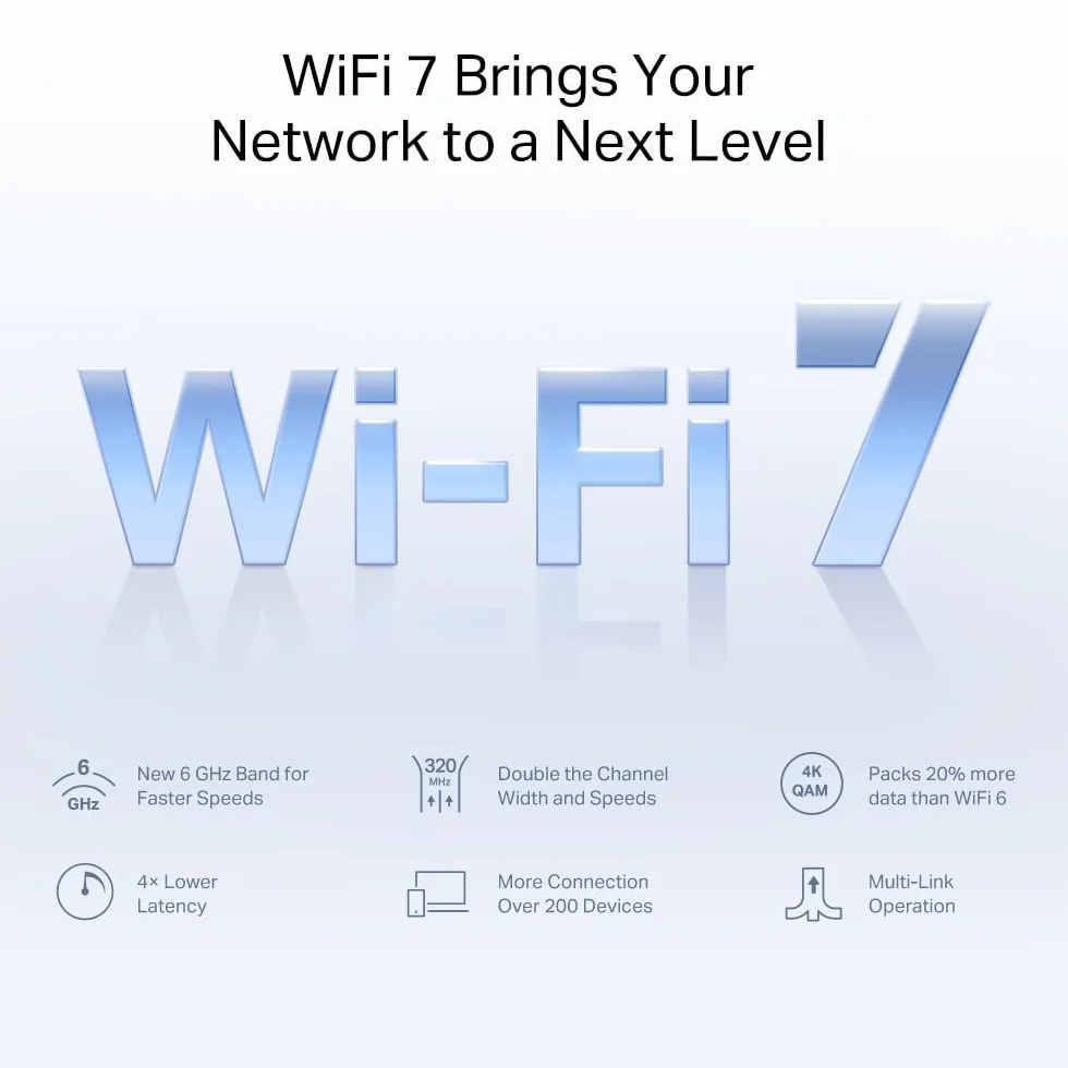【Nowy Wi-Fi7】 Mercusys Halo H47BE(2-Pack) - BE9300 Tri-Band Wi-Fi Mesh 7, do 9,3 Gb/s, zasięg do 550 m², porty 3X 2,5G, łatwa konfiguracja aplikacji | Podłącz ponad 200 urządzeń