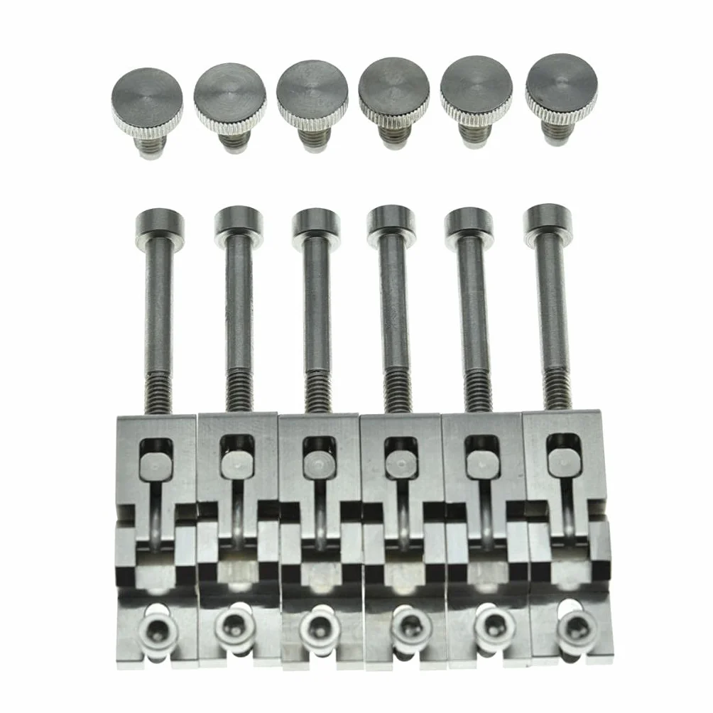 KAISH Siodełka i śruby do gitary ze stali nierdzewnej z podwójnym blokowaniem mostu Tremolo do Floyd Rose Tremolos