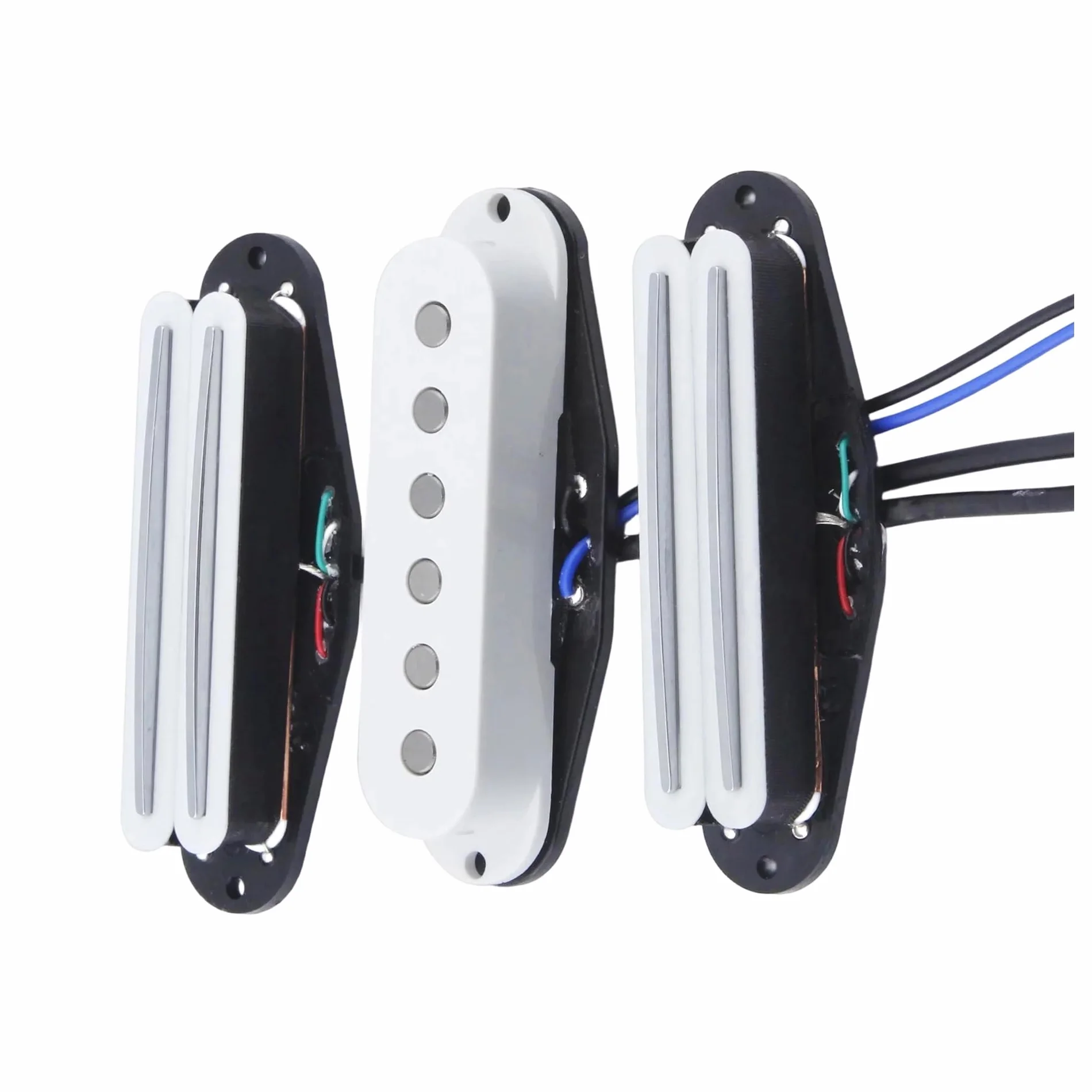 Profesjonalne Przetworniki Do Gitar Akustycznych Zestaw 3 Przetworników Ceramicznych Dual Track Single Coil Do Gitar Elektrycznych I Akustycznych(White Set)