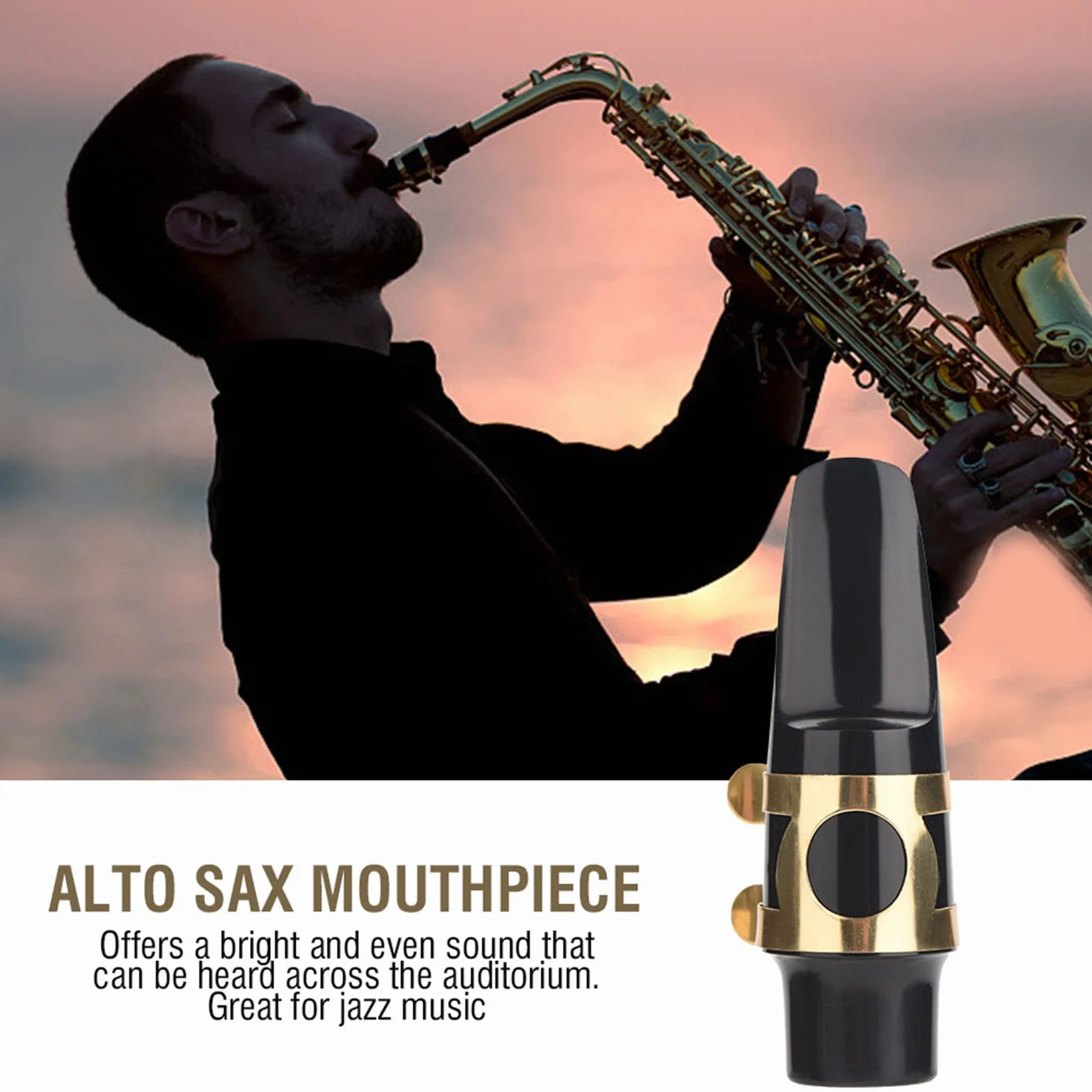 Dilwe ustnik do saksofonu altowego, profesjonalny czarny ustnik do instrumentów muzycznych Sax Jazz