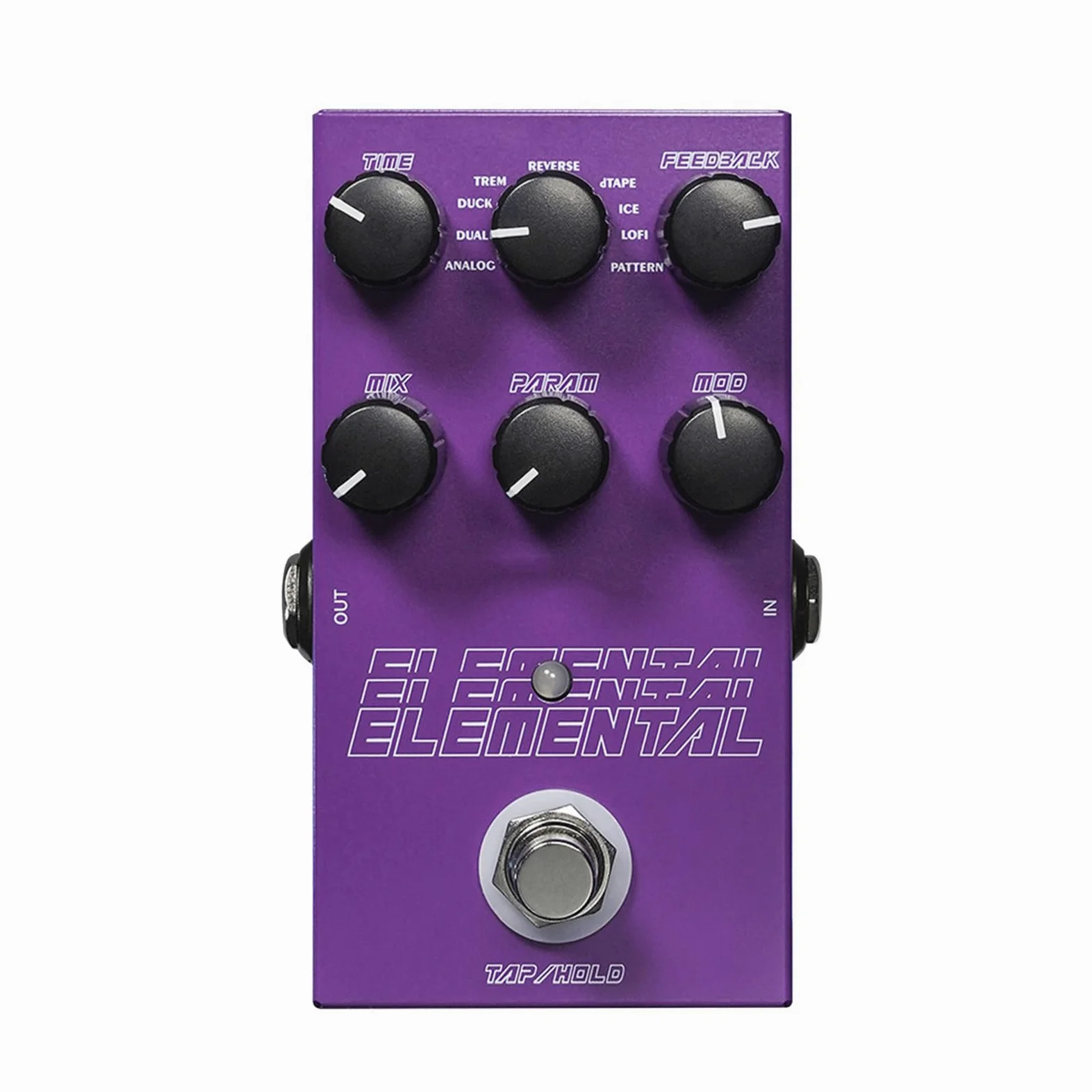 M-VAVE gitarowy Overdrive, efekt pedału opóźnienia DC9V/Typ-C 2 DELAY cyfrowy efekt gitarowy metody zasilania, kolor fioletowy