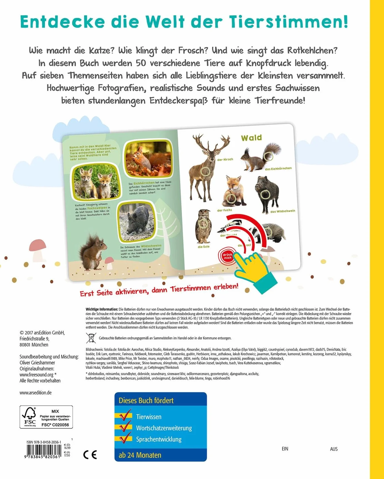 Mein großes Buch der Tiergeräusche: Mit 50 Sounds