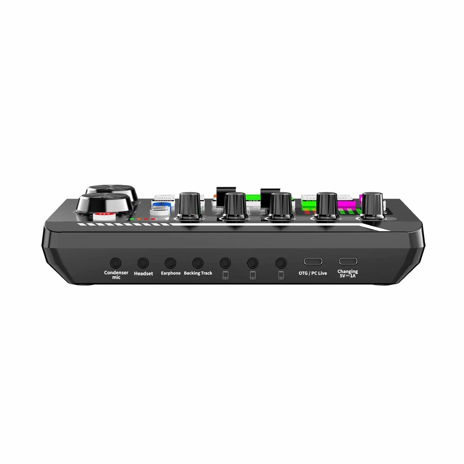 Mikser dźwięku, F998 Audio USB Zewnętrzna karta dźwiękowa mikrofon Personal Entertainment SEADST STREAM STREAM NA PC PC PONIG INFORMACJA Numer modelu komputerowego Łatwy w użyciu i sterowaniu (Color