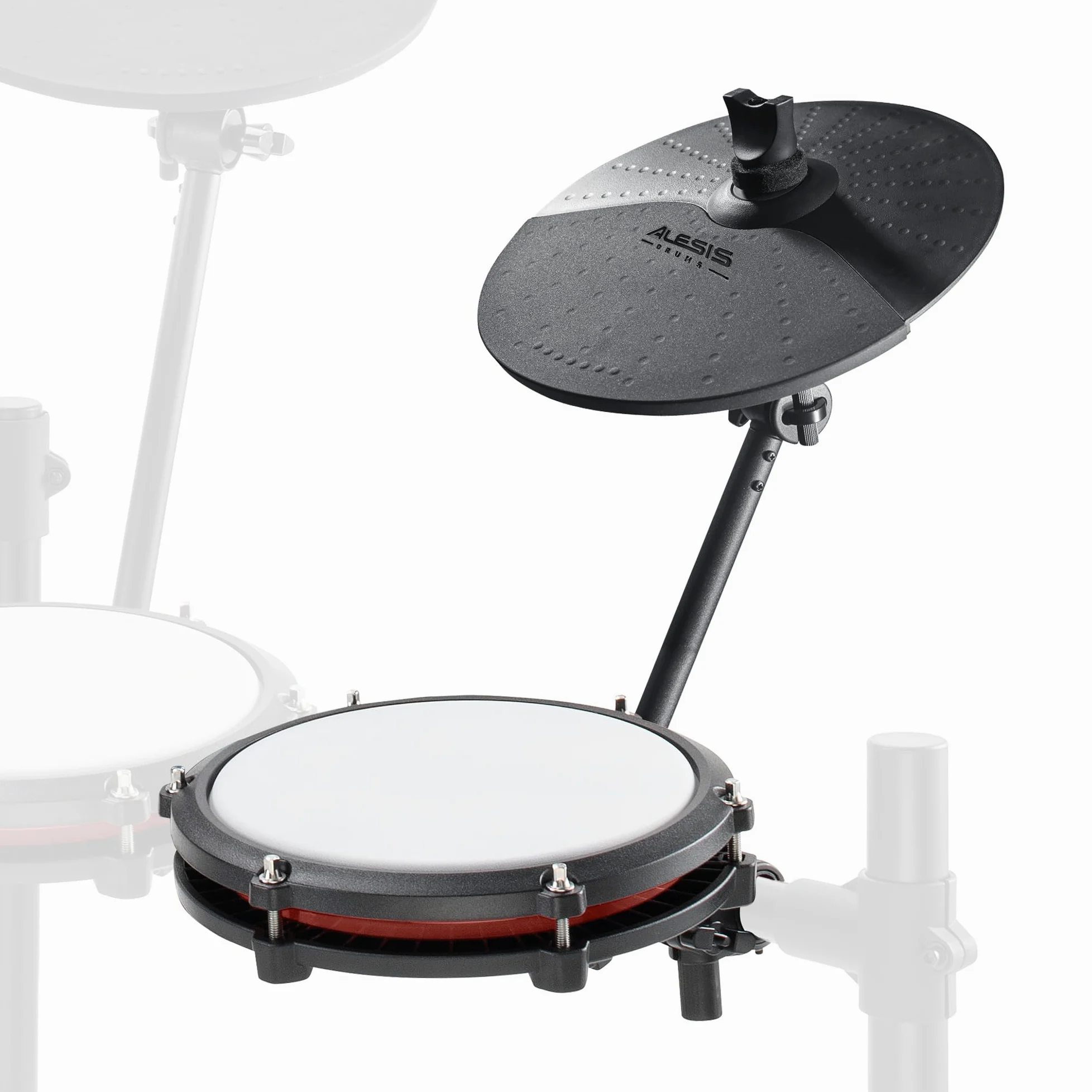 Alesis Zestaw Dodatków Drums Nitro Max - Dodatki do Perkusji Elektrycznej Nitro Max: Siatekowy Tom i 10-Calowy Talerz z Funkcją Choke i Kable Połączeniowe