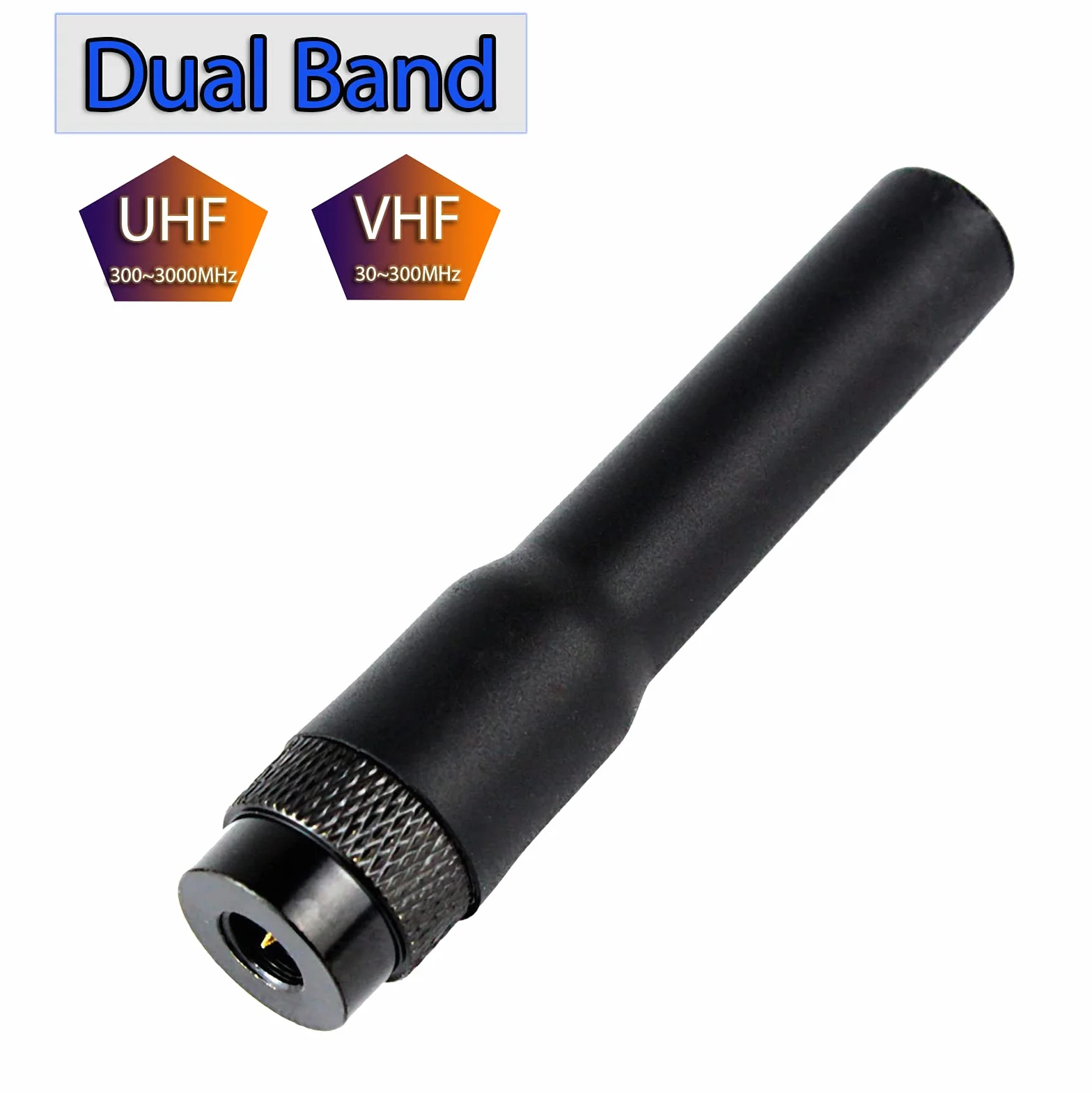 Retevis RT20 Antena Walkie Talkie SMA-M Dwupasmowa VHF UHF o Wysokim Wzmocnieniu Kompatybilna z Radiiem Dwukierunkowym RT3 RT3S RT85 RT87 RT82 RT83 Baofeng UV-3R YAESU TONGFA TYT WOUXUN