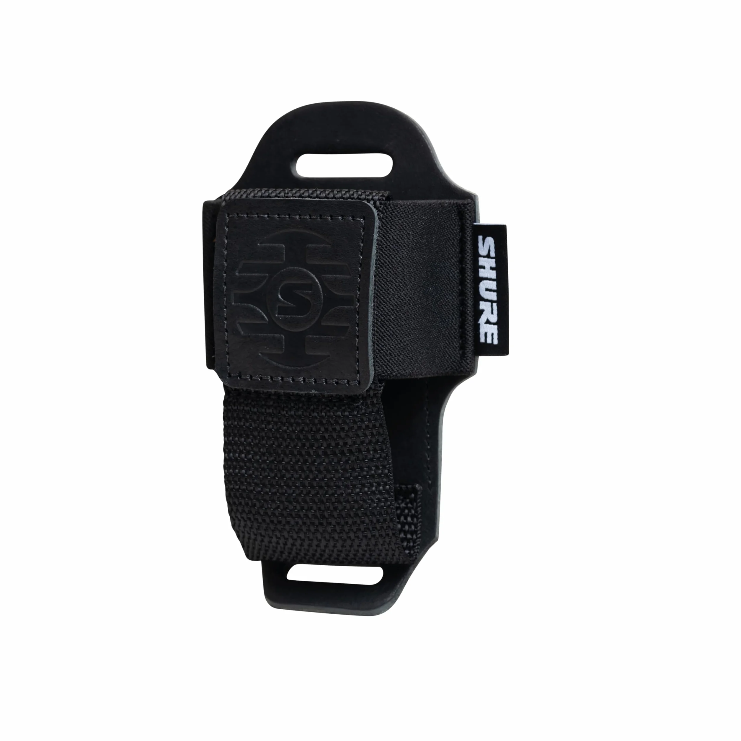 Shure Premium skórzana saszetka na pasek do bezprzewodowego nadajnika mikrofonu, czarna (SH-BODYPACK-PBK-L)