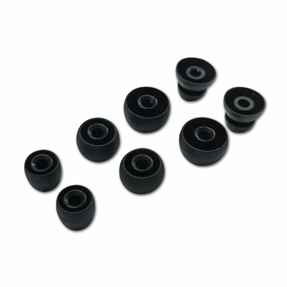 4 Pary Zamiennych Zatyczek do Uszu do Beats Powerbeats Pro/Powerbeats 3/Powerbeats 4, 4 Rozmiary Silikonowych Końcówek do Uszu 4mm (Czarny)