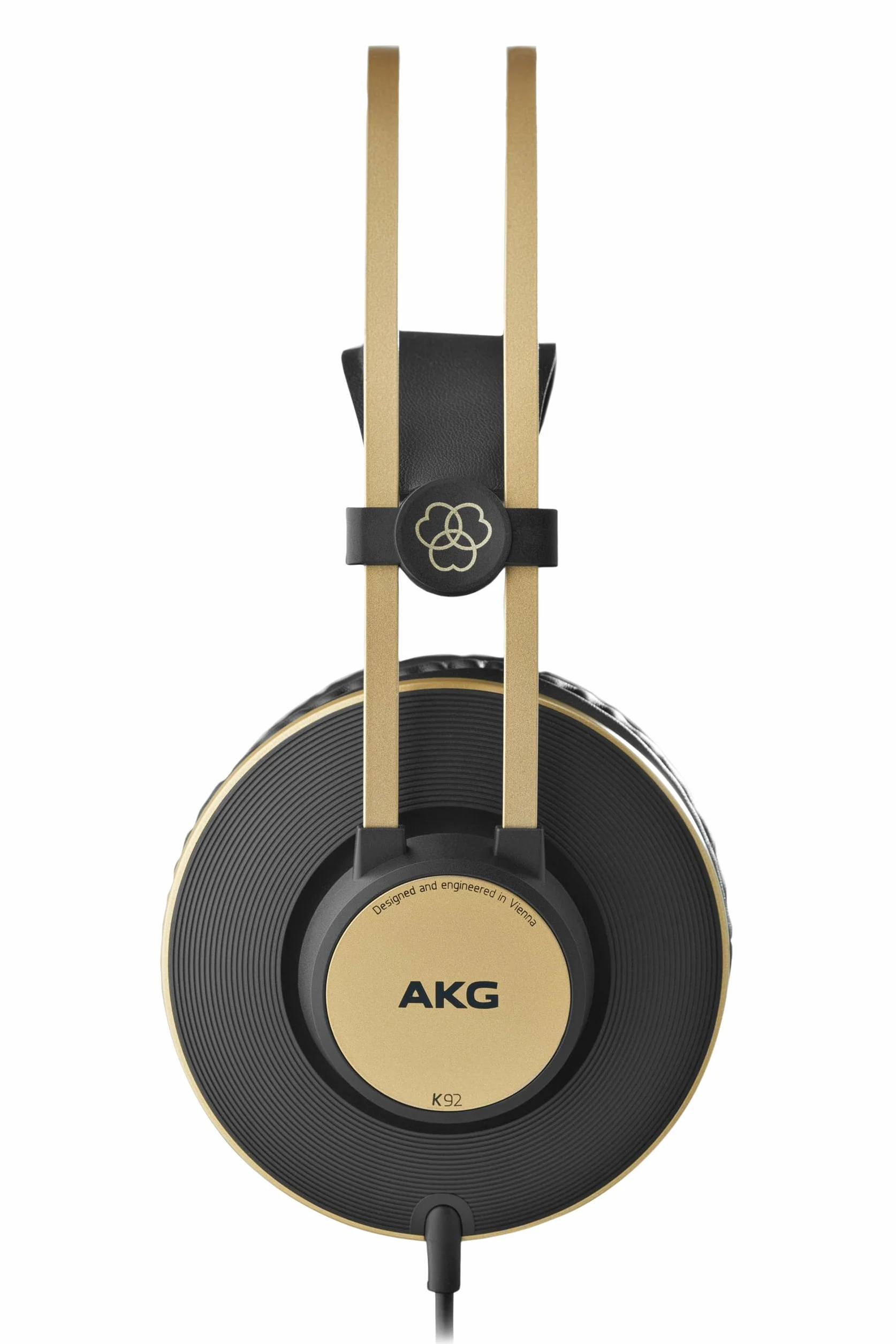 AKG Pro Audio K92 słuchawki nauszne z zamkniętym tyłem, słuchawki studyjne, czarny matowy i złoty