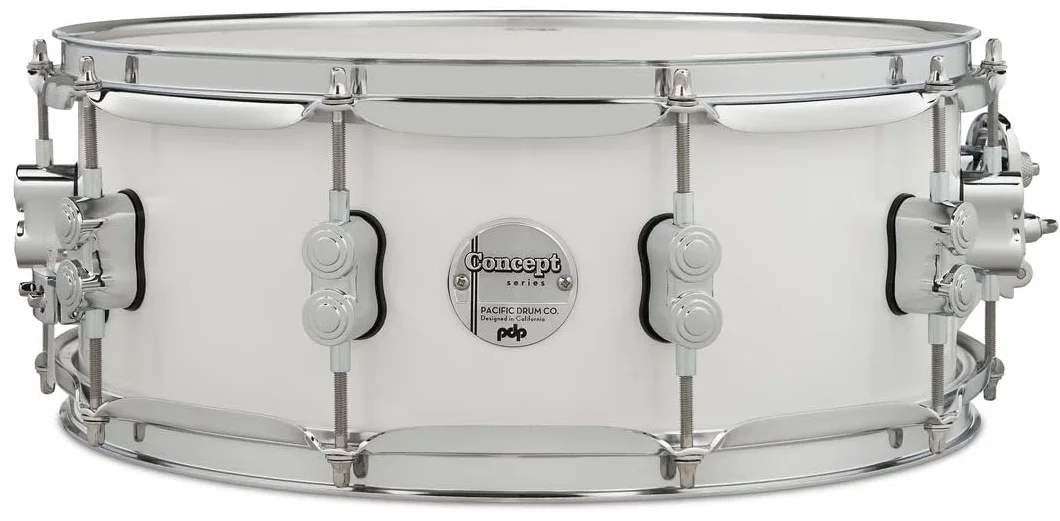 Pacific Drums Concept Werbel Klo, 14" x 5.5", Pearlescent White Lacquer